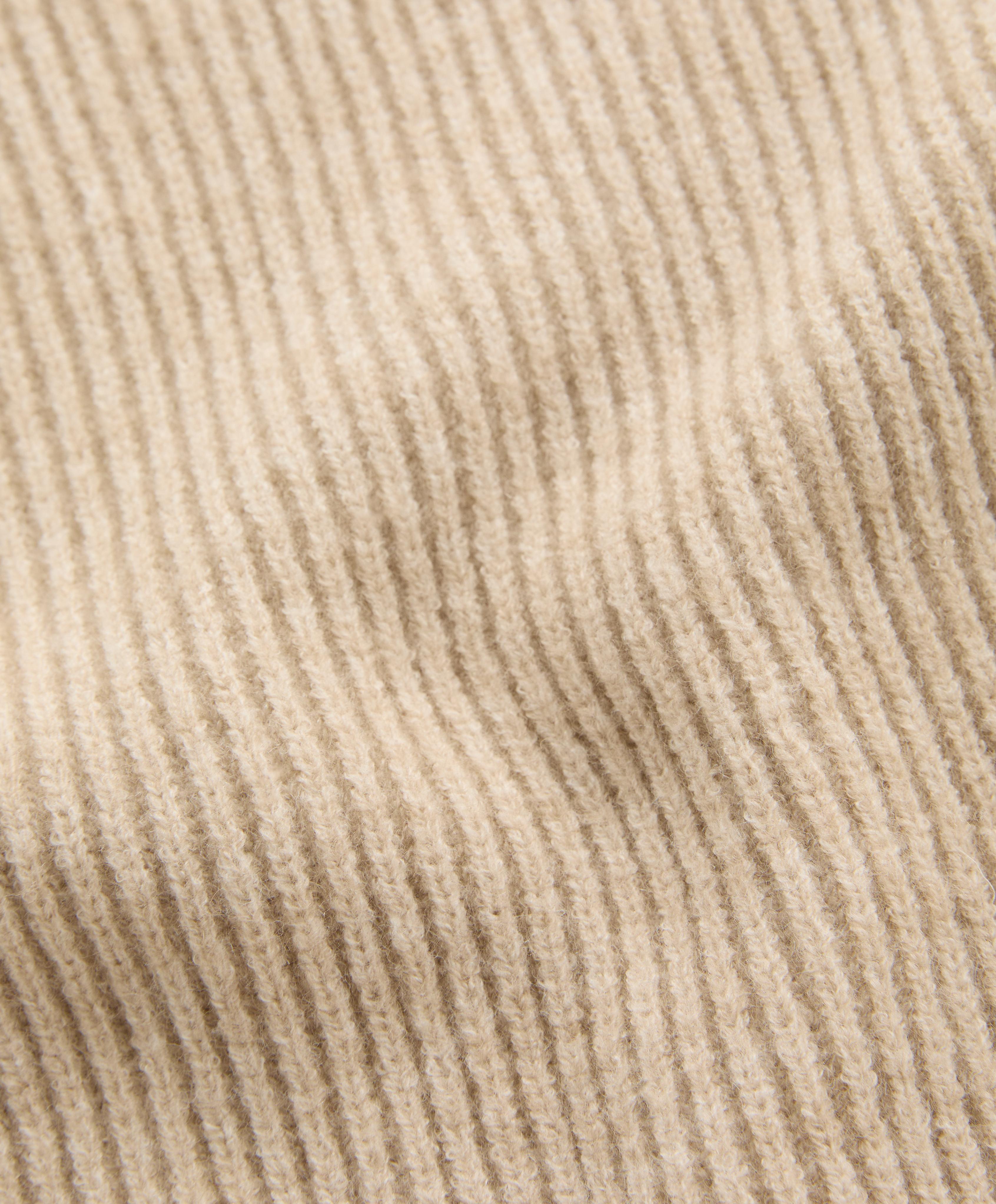 LONG RIBBED KNIT CARDIGAN