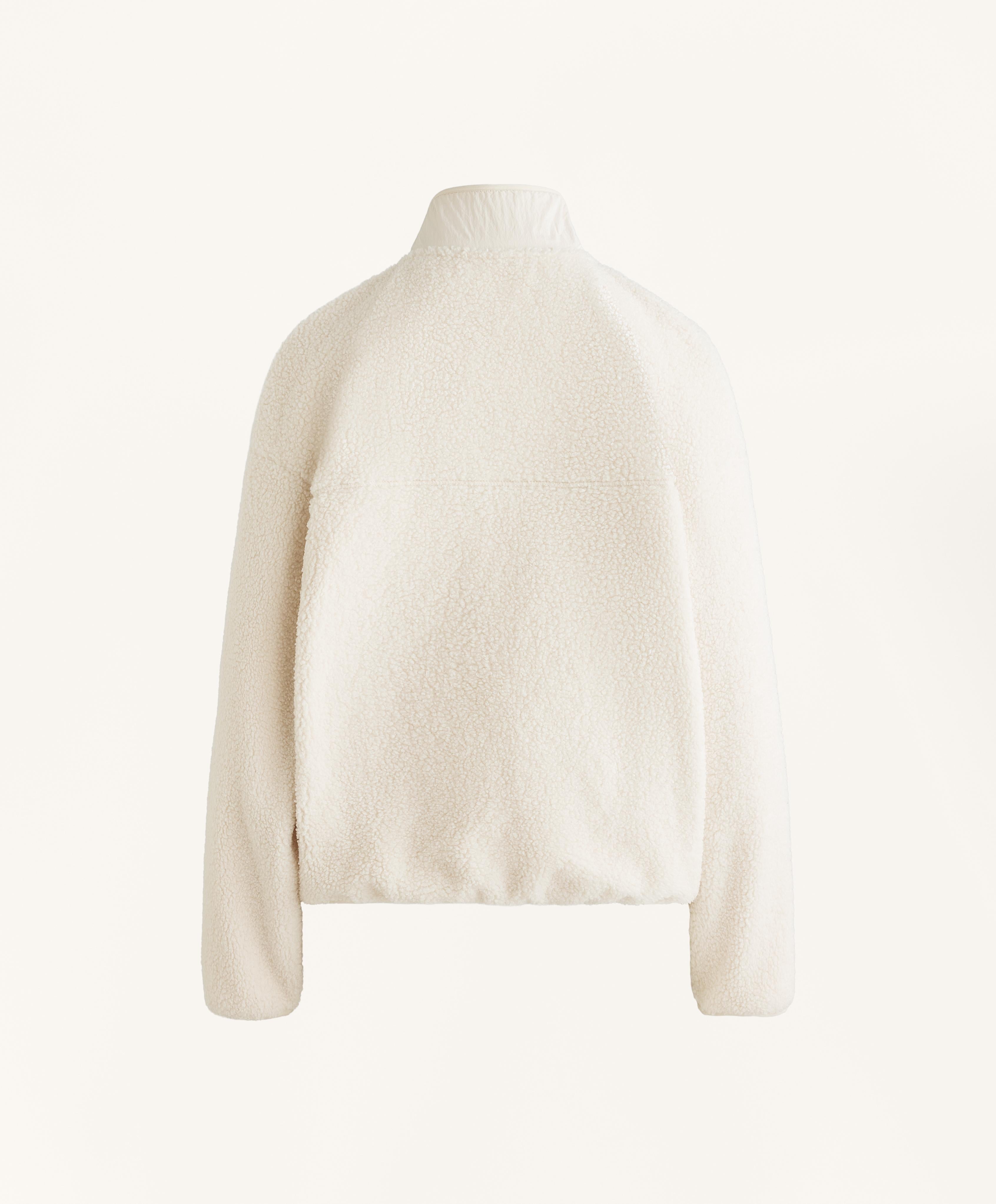 LIGHT FAUX SHEARLING BOMBER JACKET