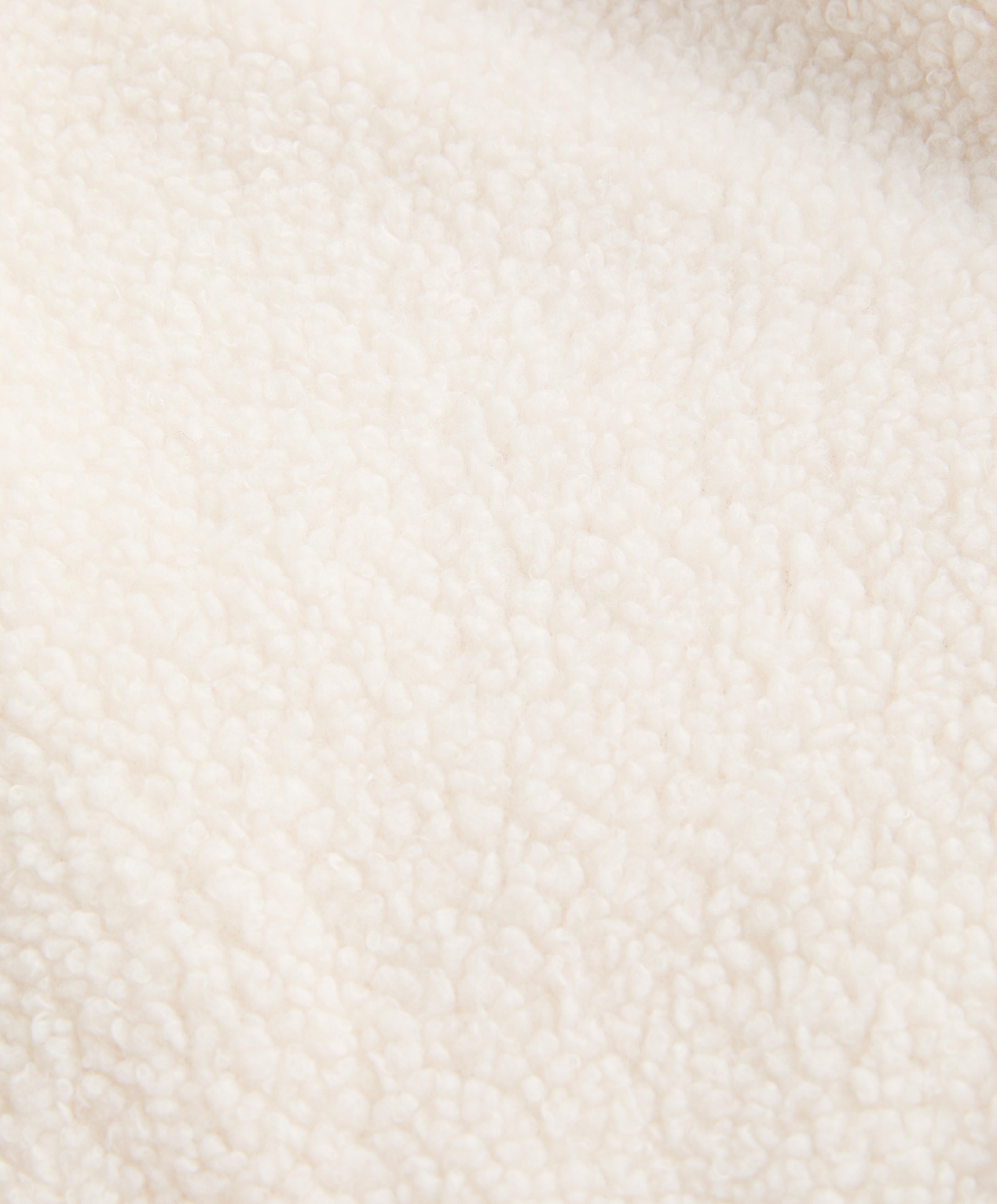 LIGHT FAUX SHEARLING BOMBER JACKET