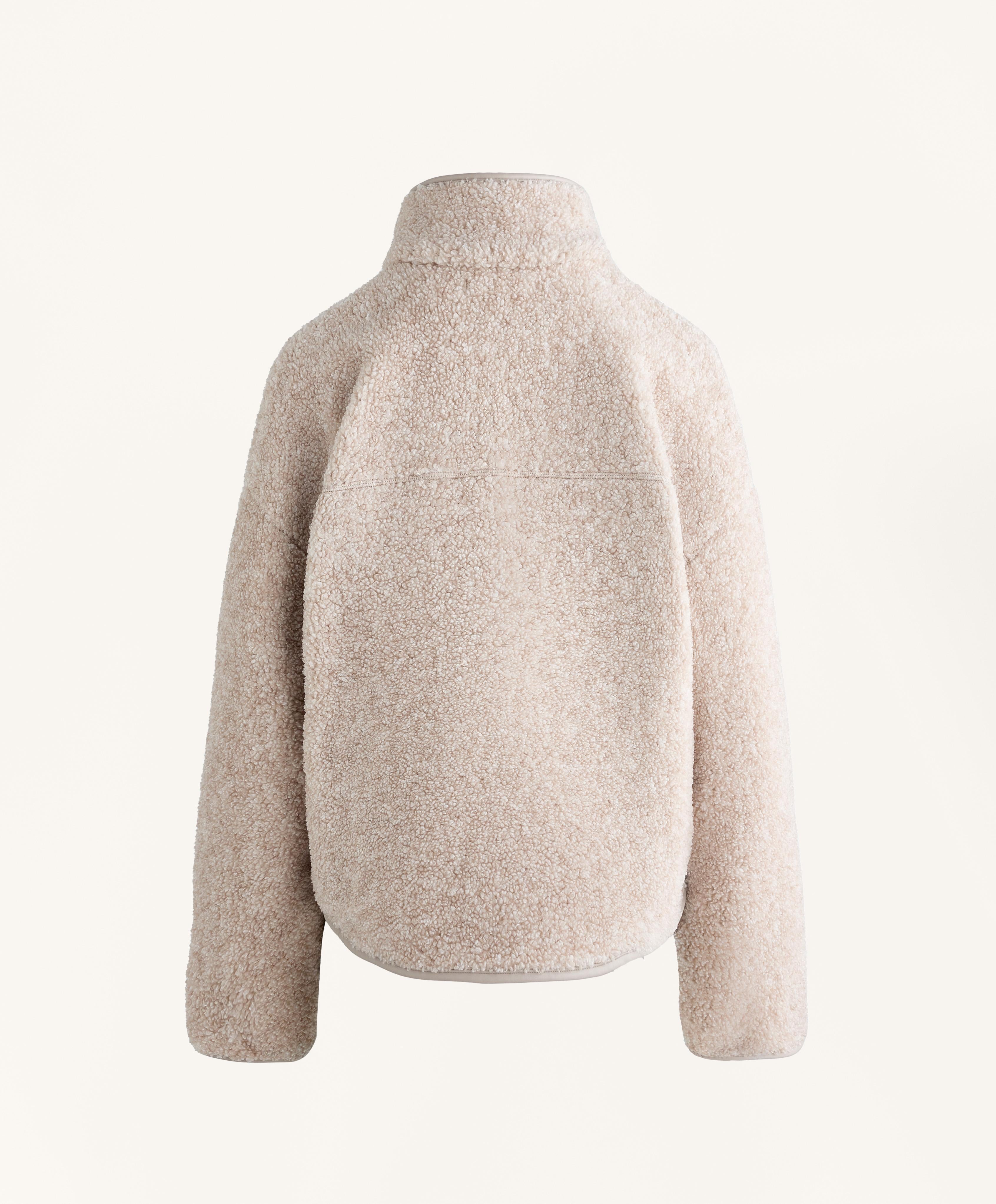 FAUX SHEARLING SWEATSHIRT WITH FRONT POCKET