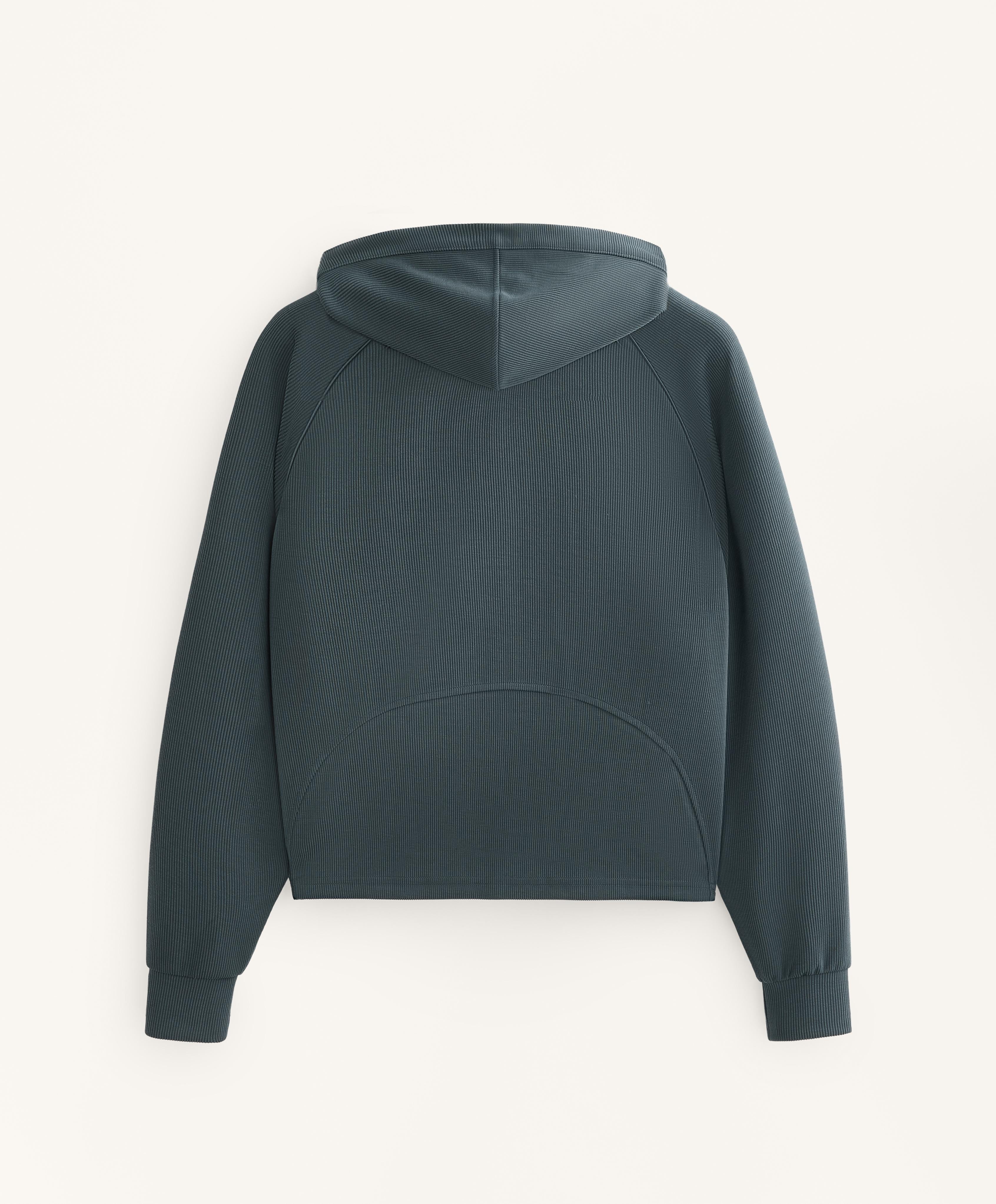 RIB 29% MODAL HOODED JACKET