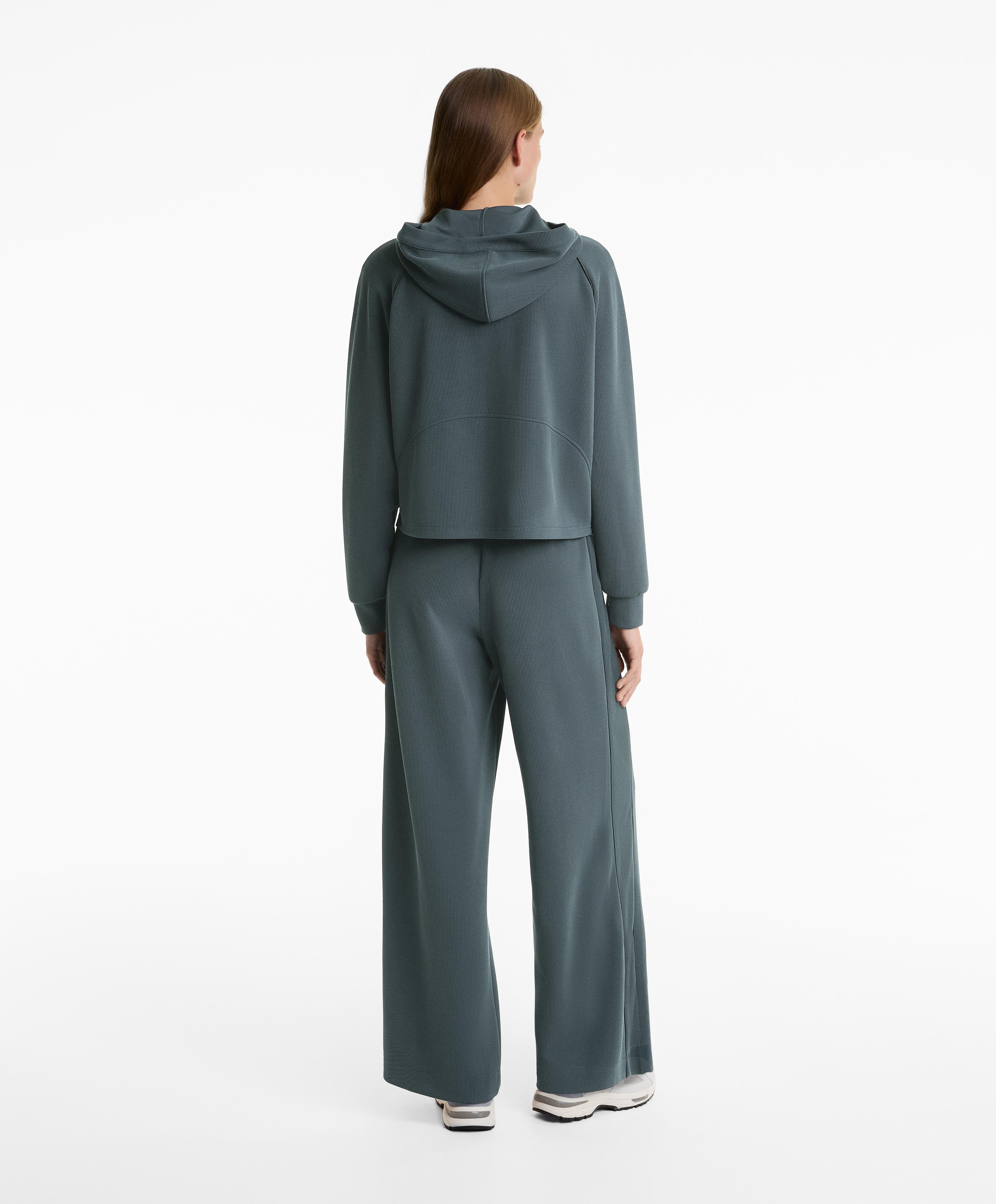 RIB 29% MODAL HOODED JACKET