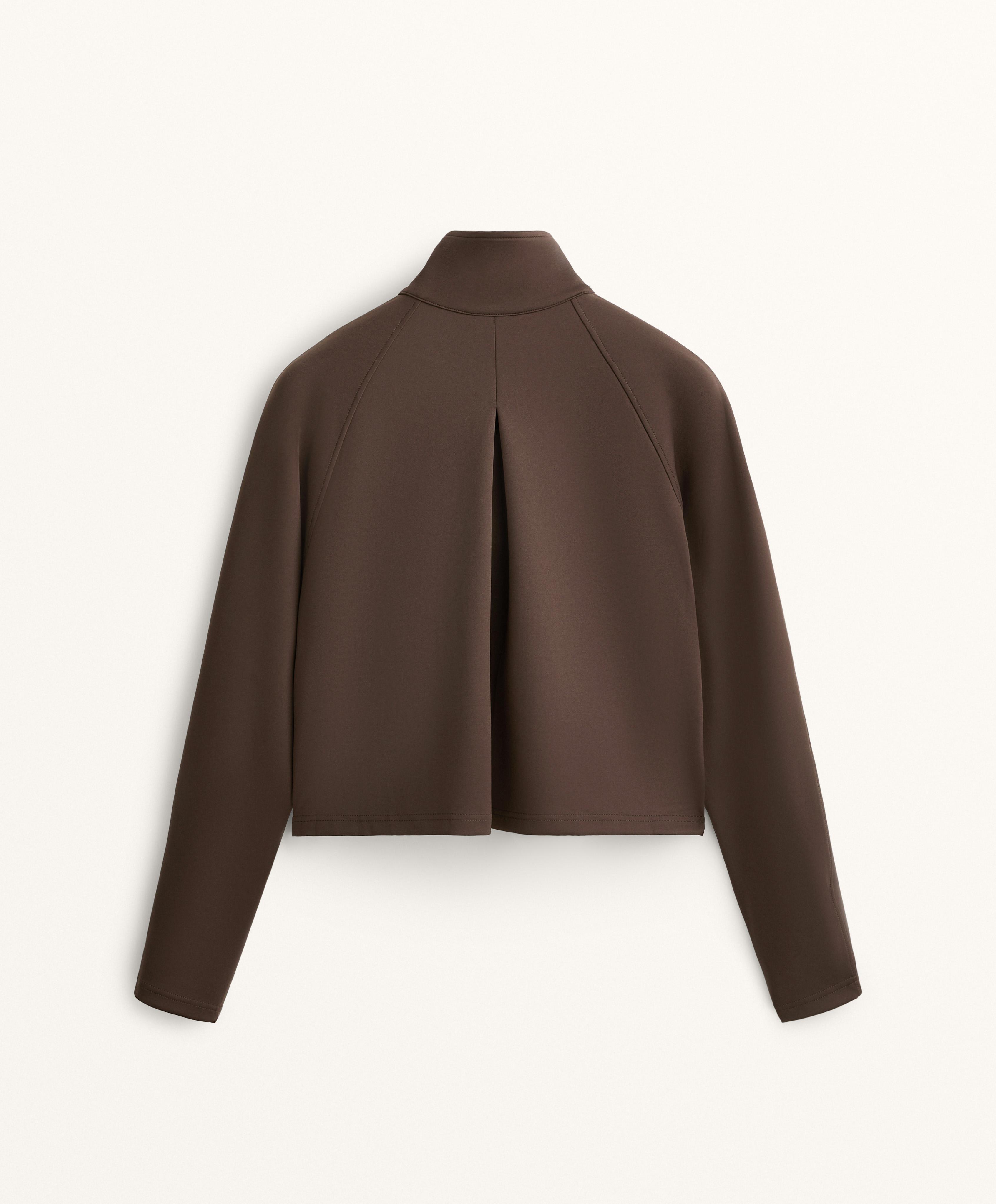 NEOPRENE EFFECT JACKET WITH POCKETS