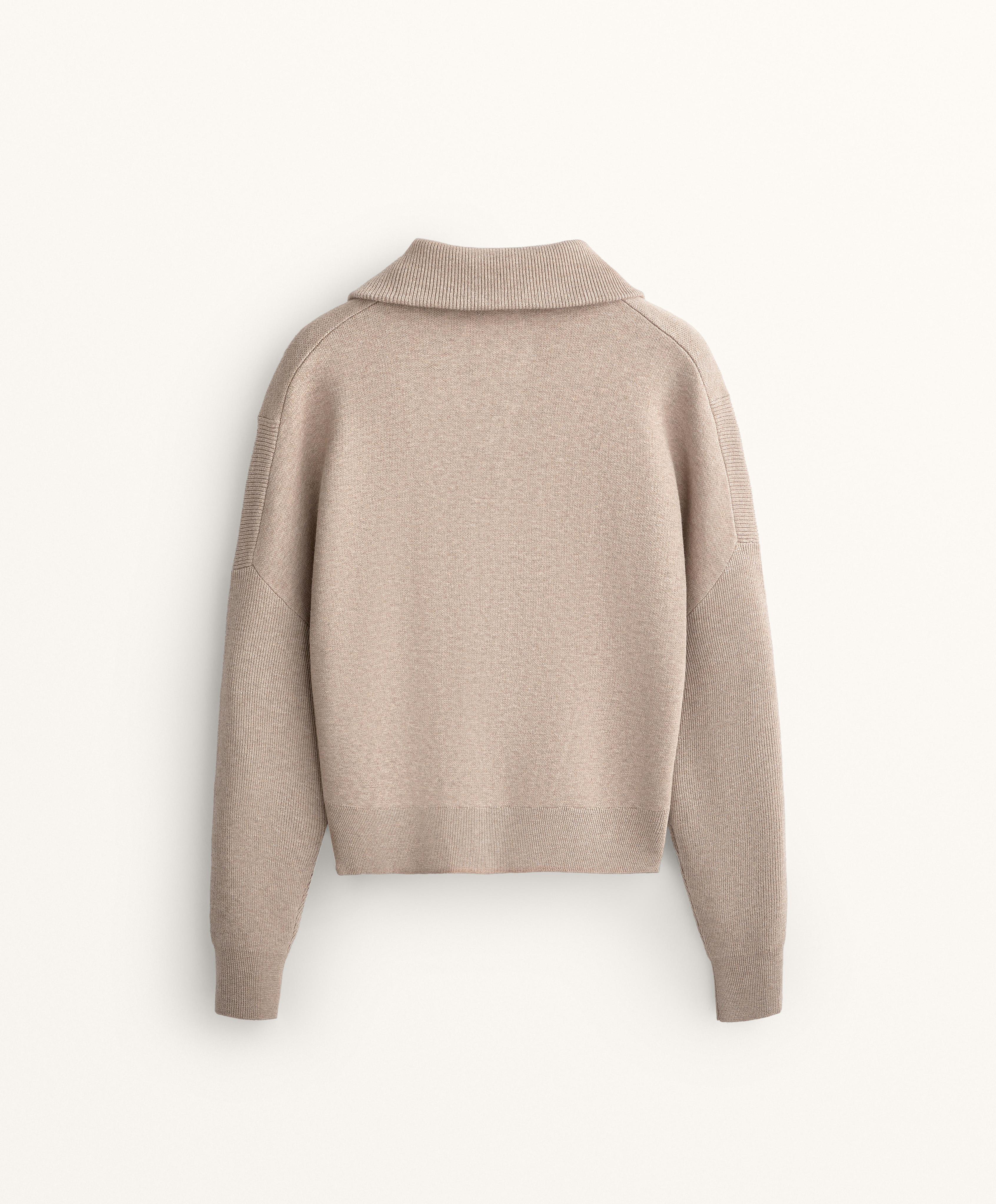 RIB COLLAR KNIT JACKET