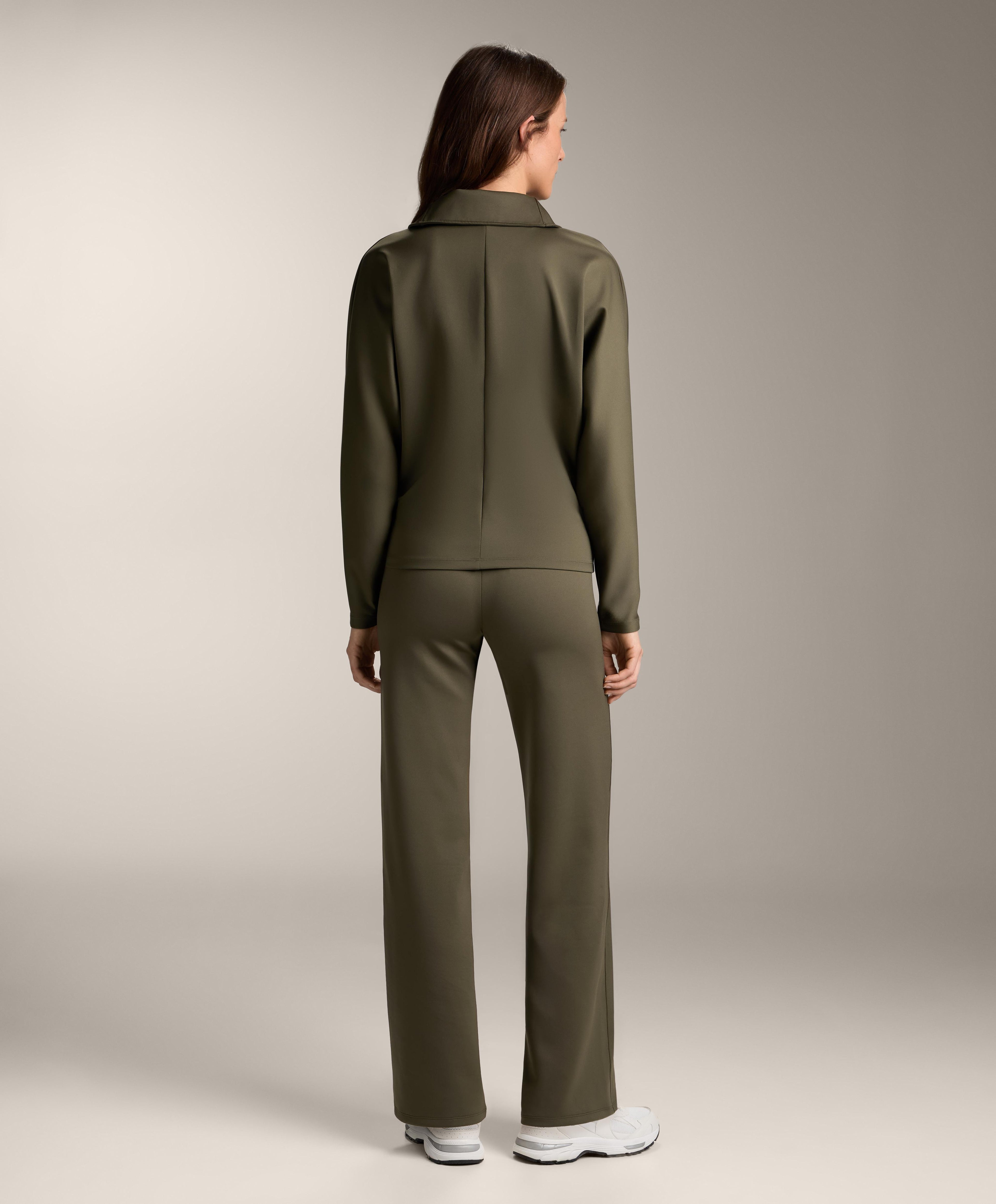 DOUBLE ZIP NEOPRENE EFFECT JACKET