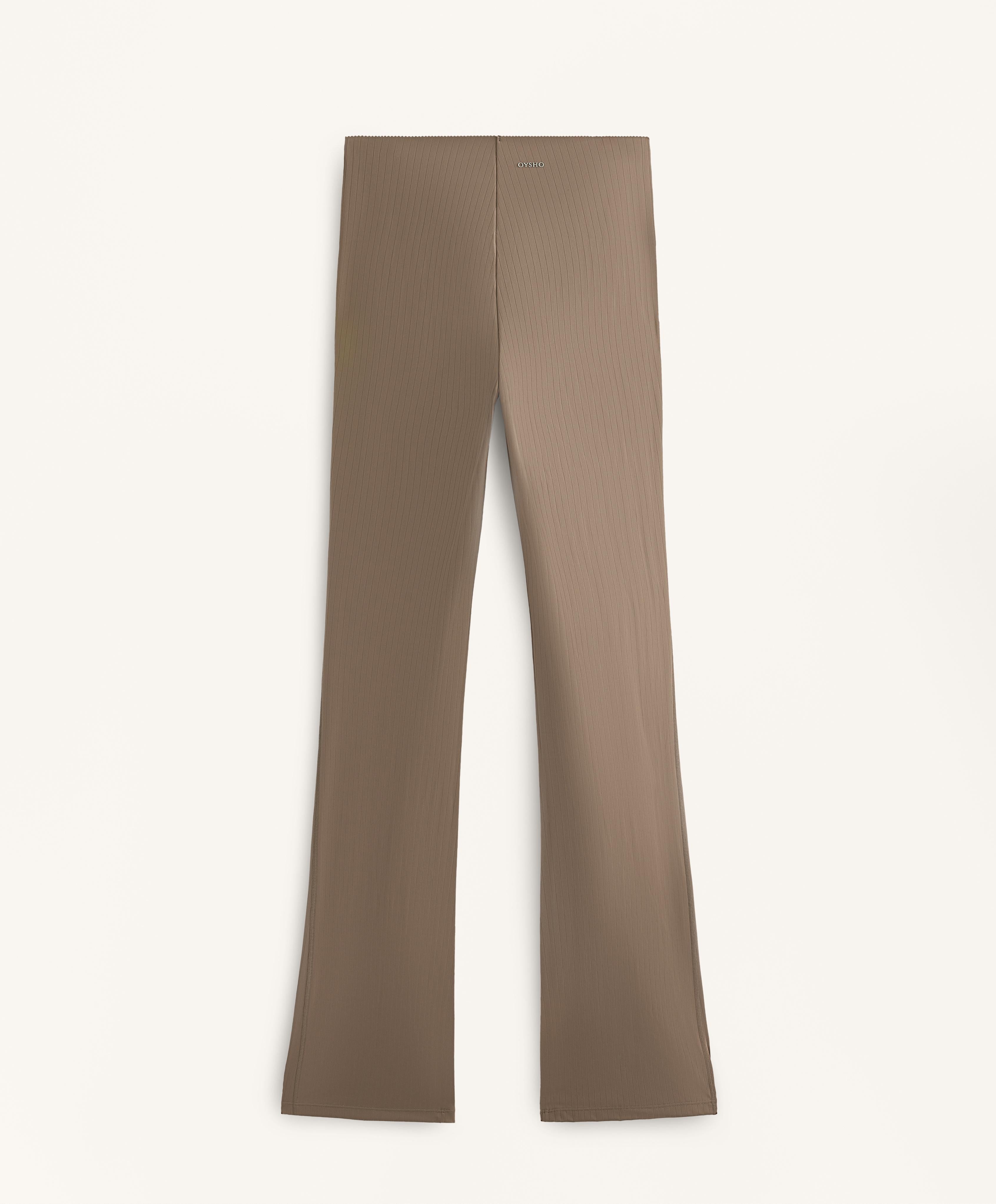 HIGH RISE COMPRESSIVE CORE CONTROL BLOCK STRIPE FLARE TROUSERS