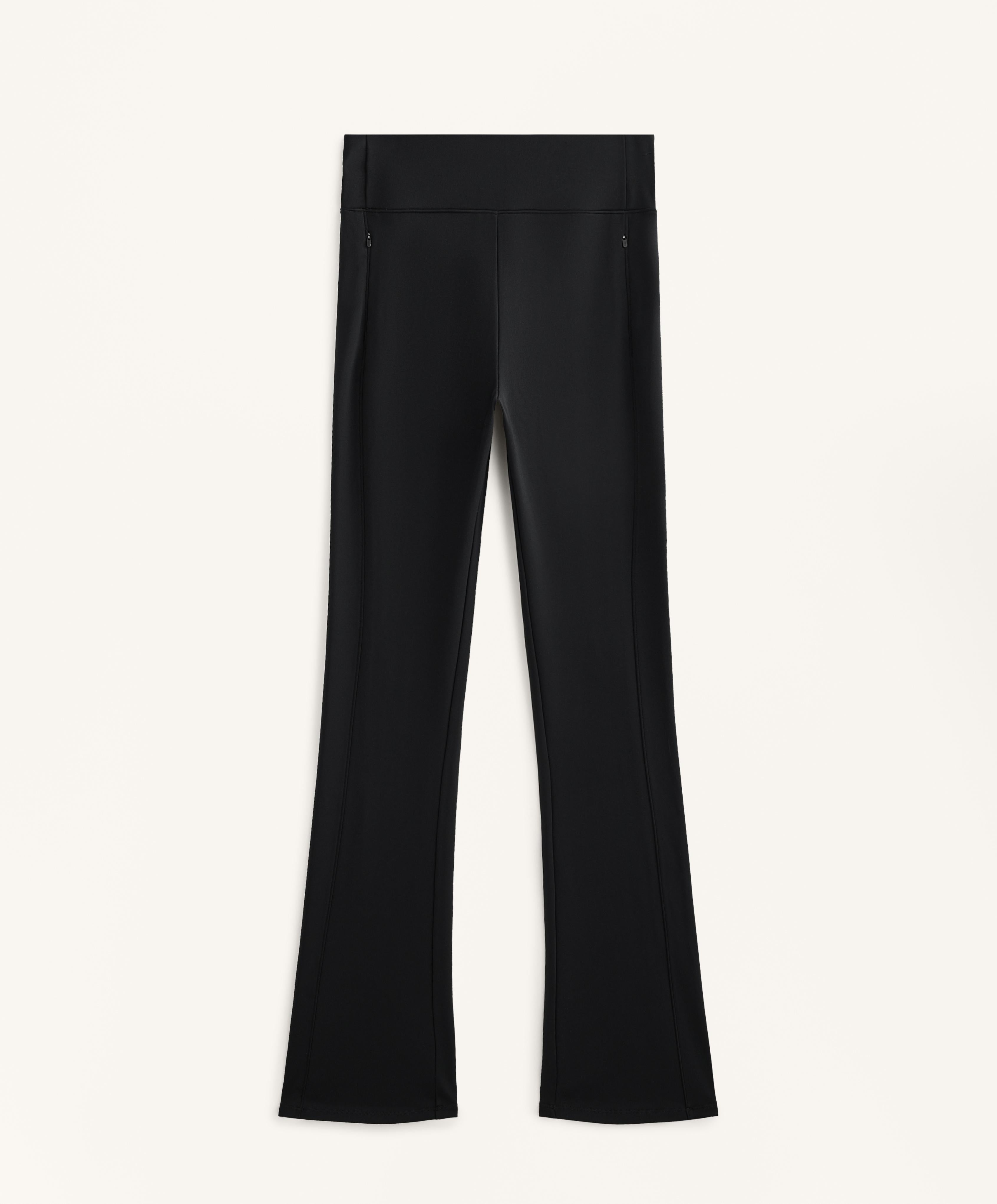 HIGH RISE WARM FLARE TROUSERS WITH POCKETS