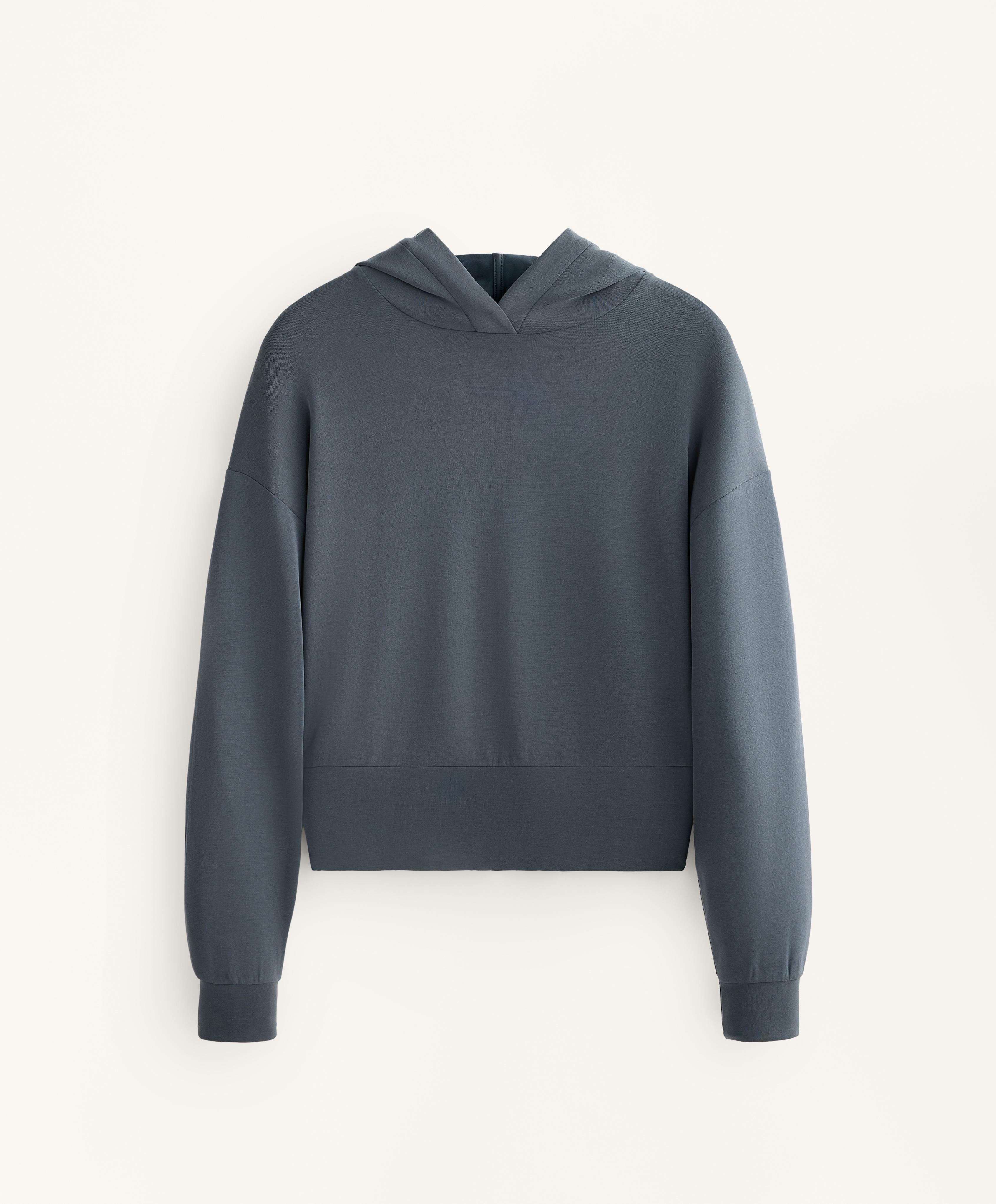 CROP HOODED SWEATSHIRT WITH FITTED WAIST AND SOFT TOUCH MODAL