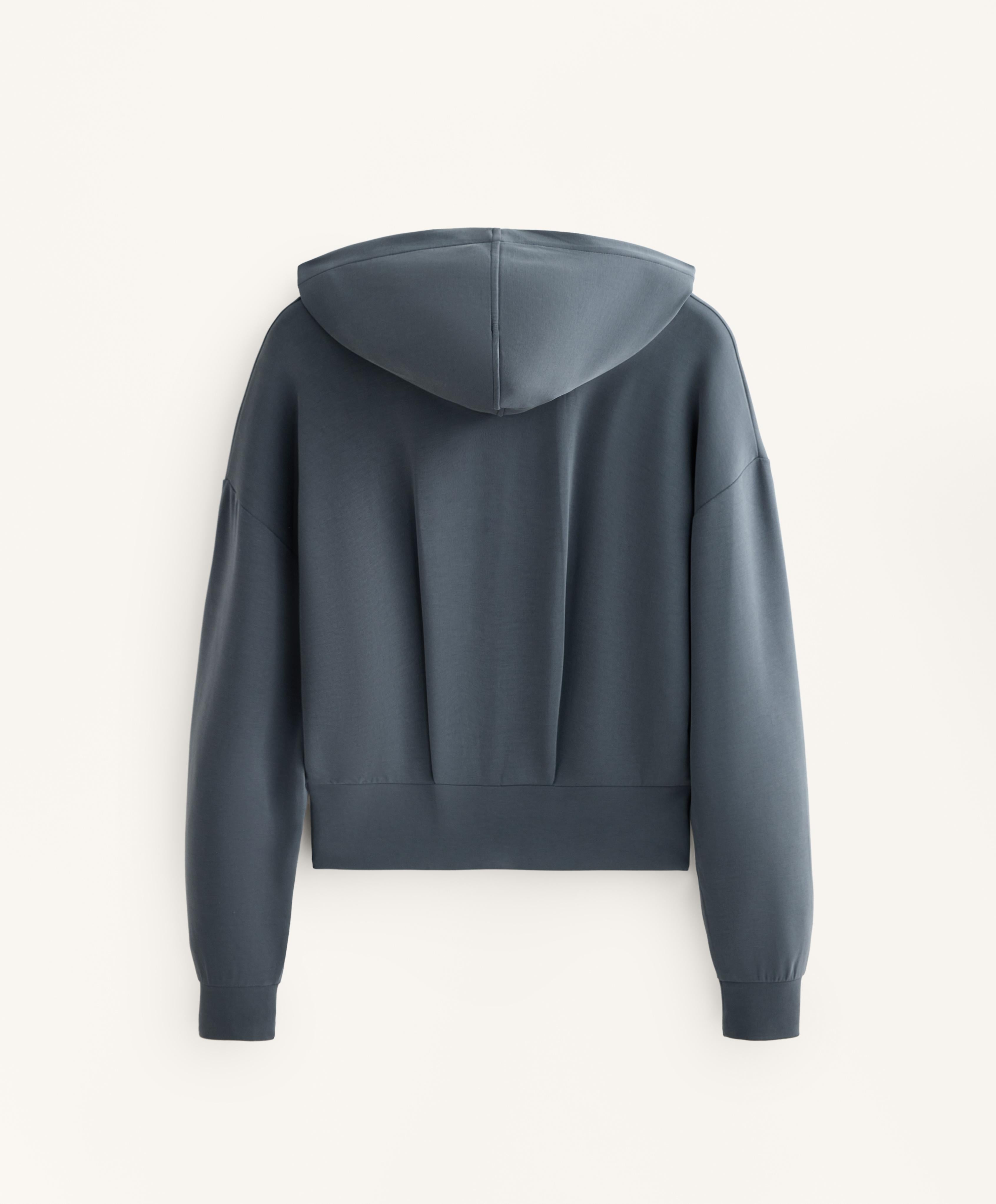 CROP HOODED SWEATSHIRT WITH FITTED WAIST AND SOFT TOUCH MODAL