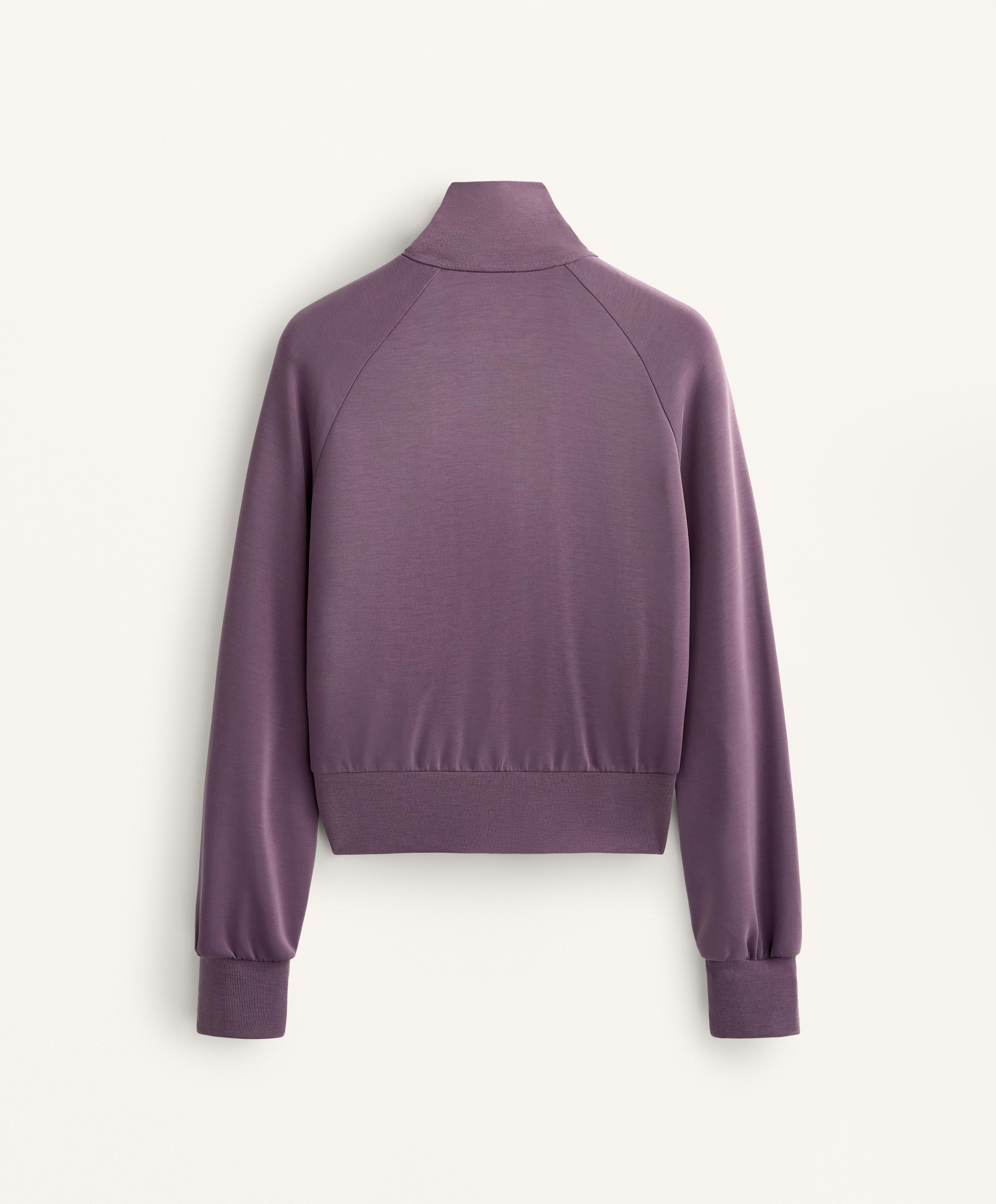 HIGH NECK FITTED WAIST JACKET WITH SOFT FEEL MODAL