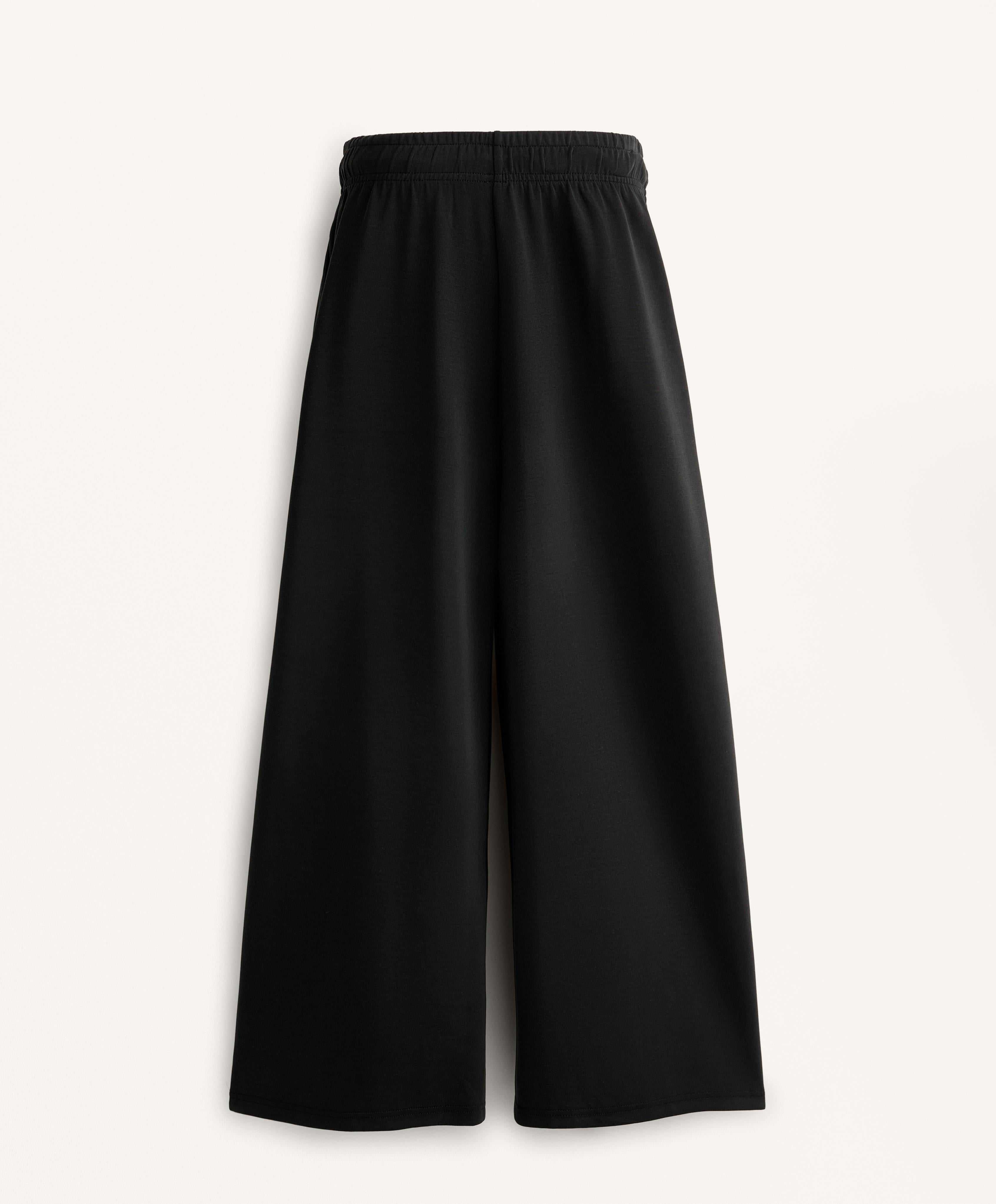 SOFT TOUCH WIDE LEG CROP TROUSERS WITH MODAL