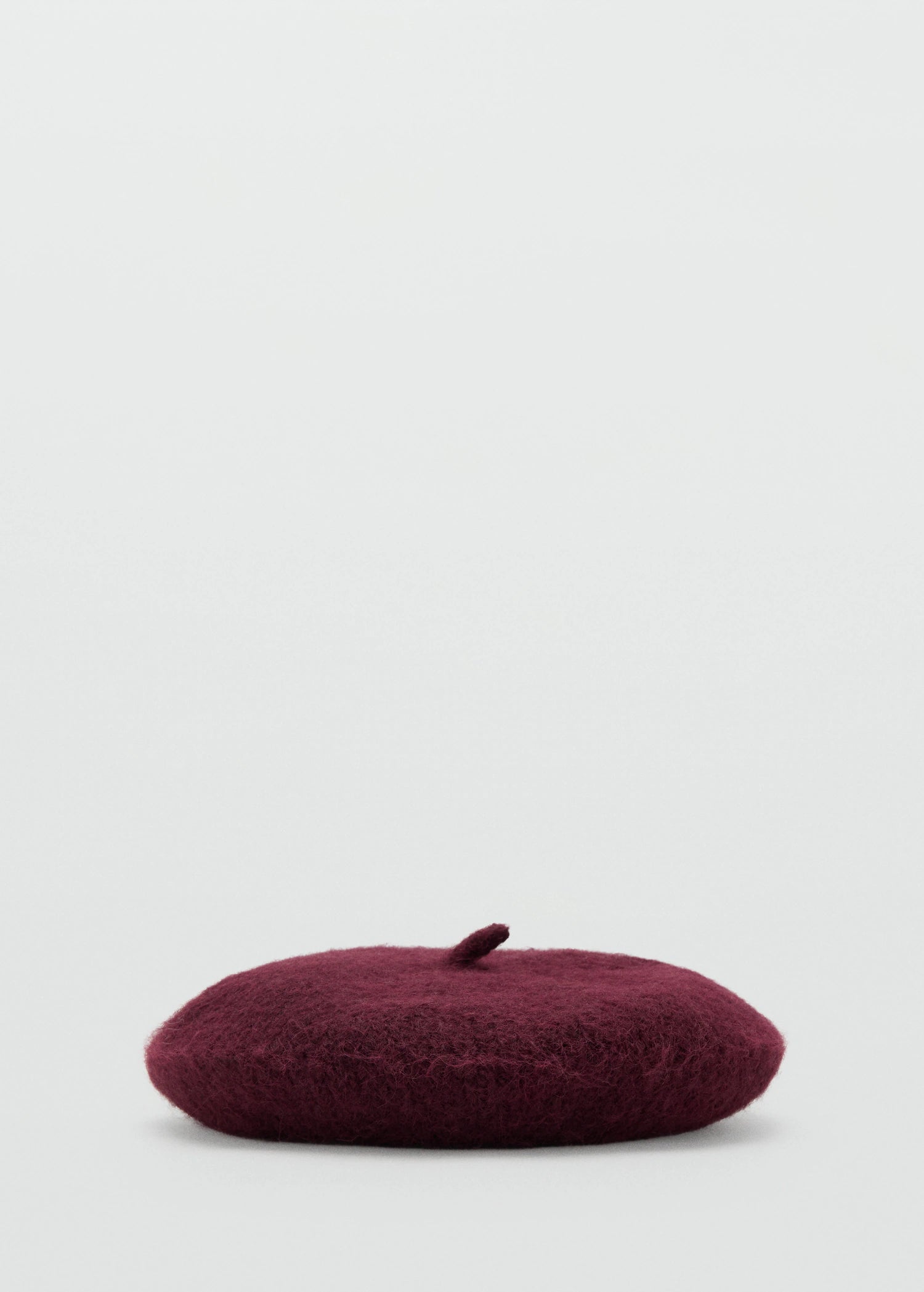 Wool Blend Beret Burgundy