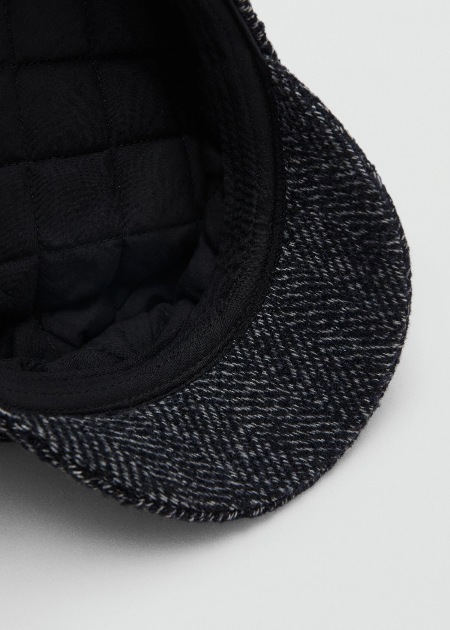 Wool Blend Baker Boy Cap Navy