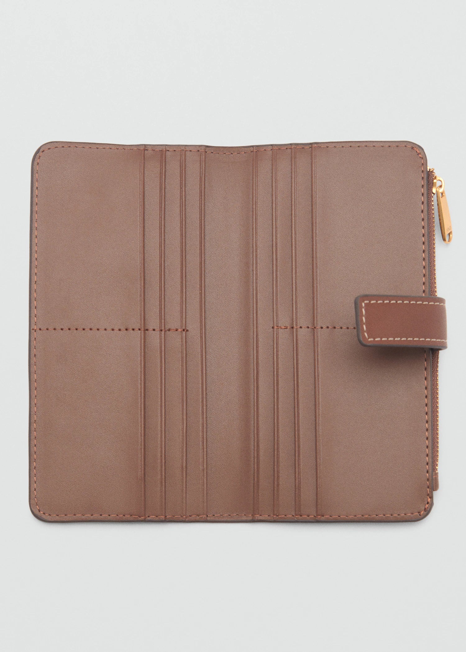 Wallet With Printed Logo Brown