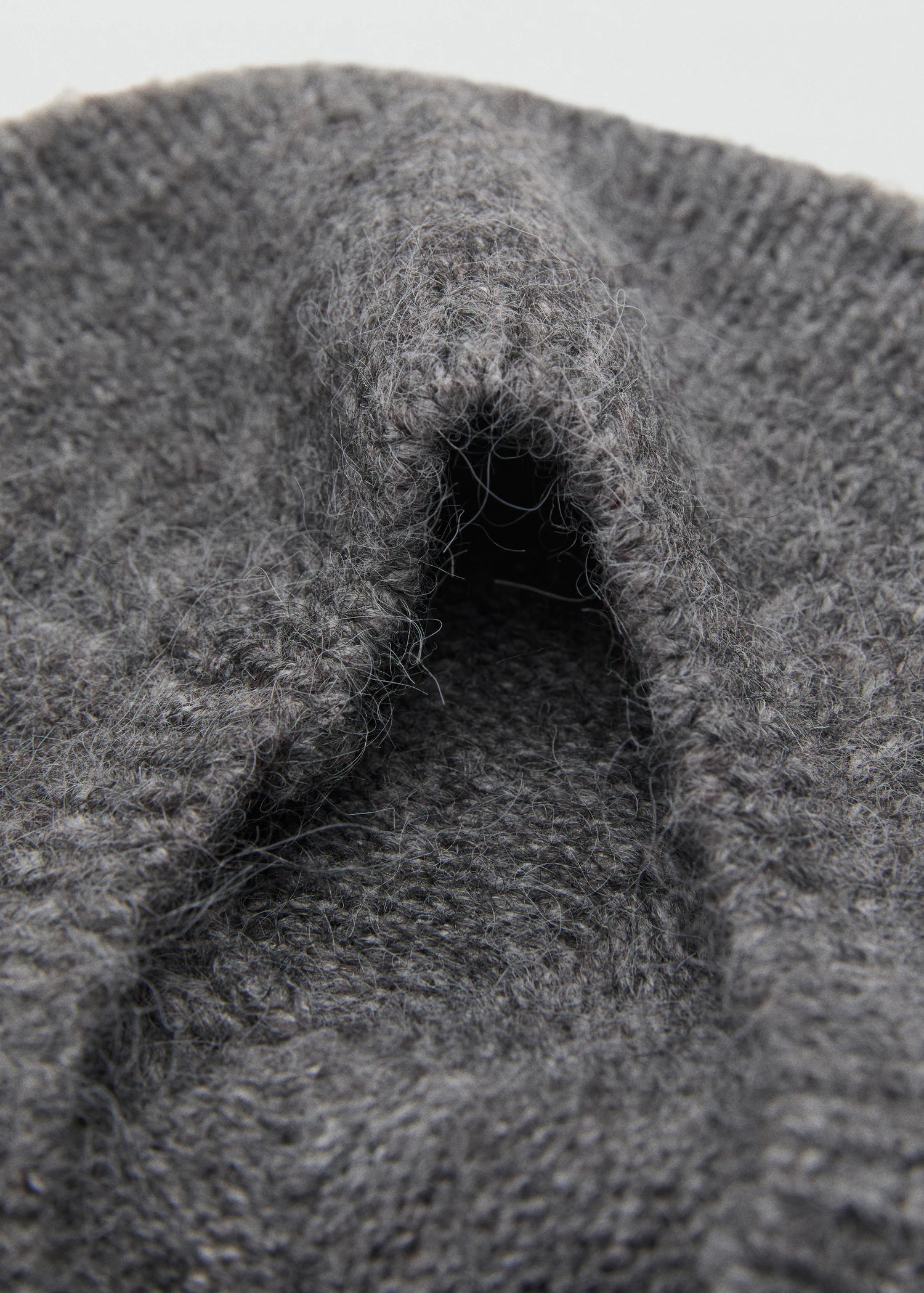 Striped Beret Medium Heather Grey