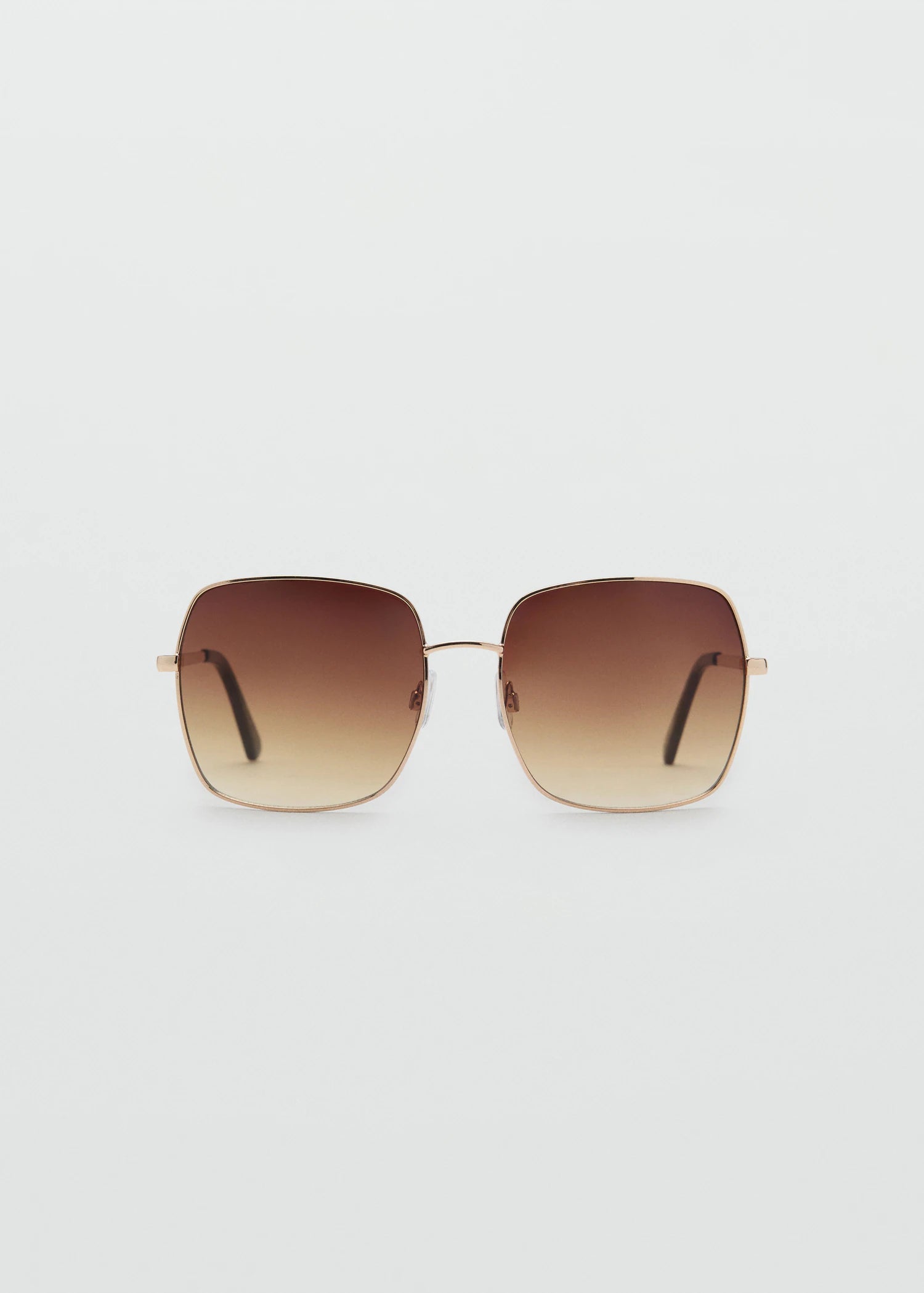 Square Metallic Frame Sunglasses Gold