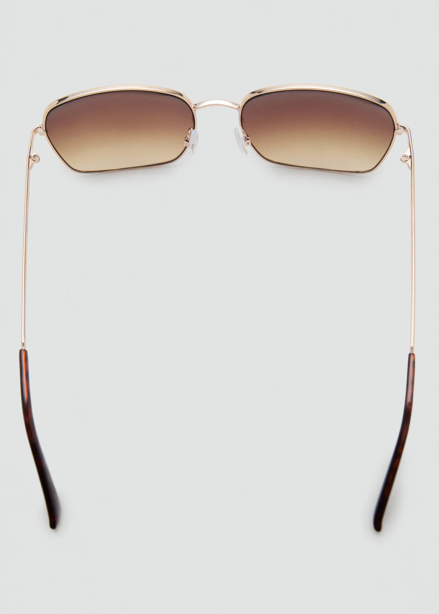 Square Metallic Frame Sunglasses Gold