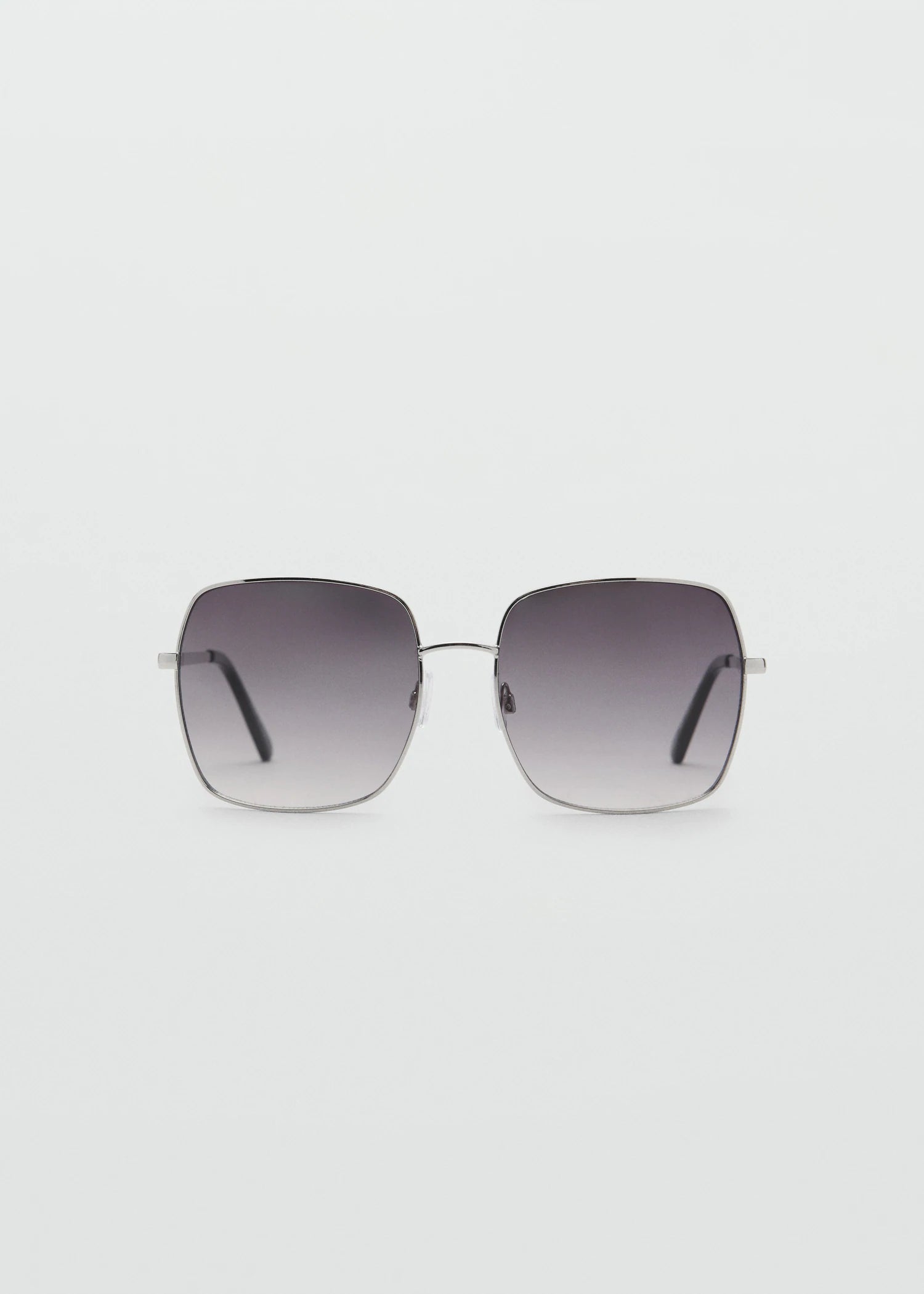 Square Metallic Frame Sunglasses Silver