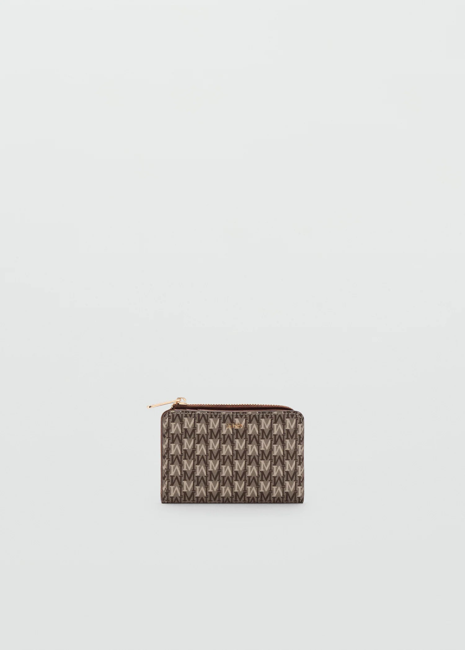 Small Wallet With Logo Print Leather