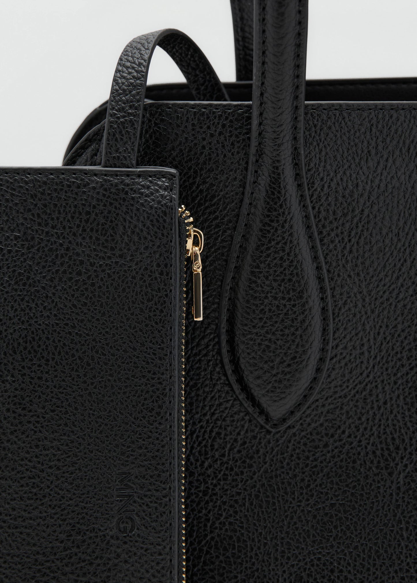 Small Bag With Pebbled Leather Effect Black