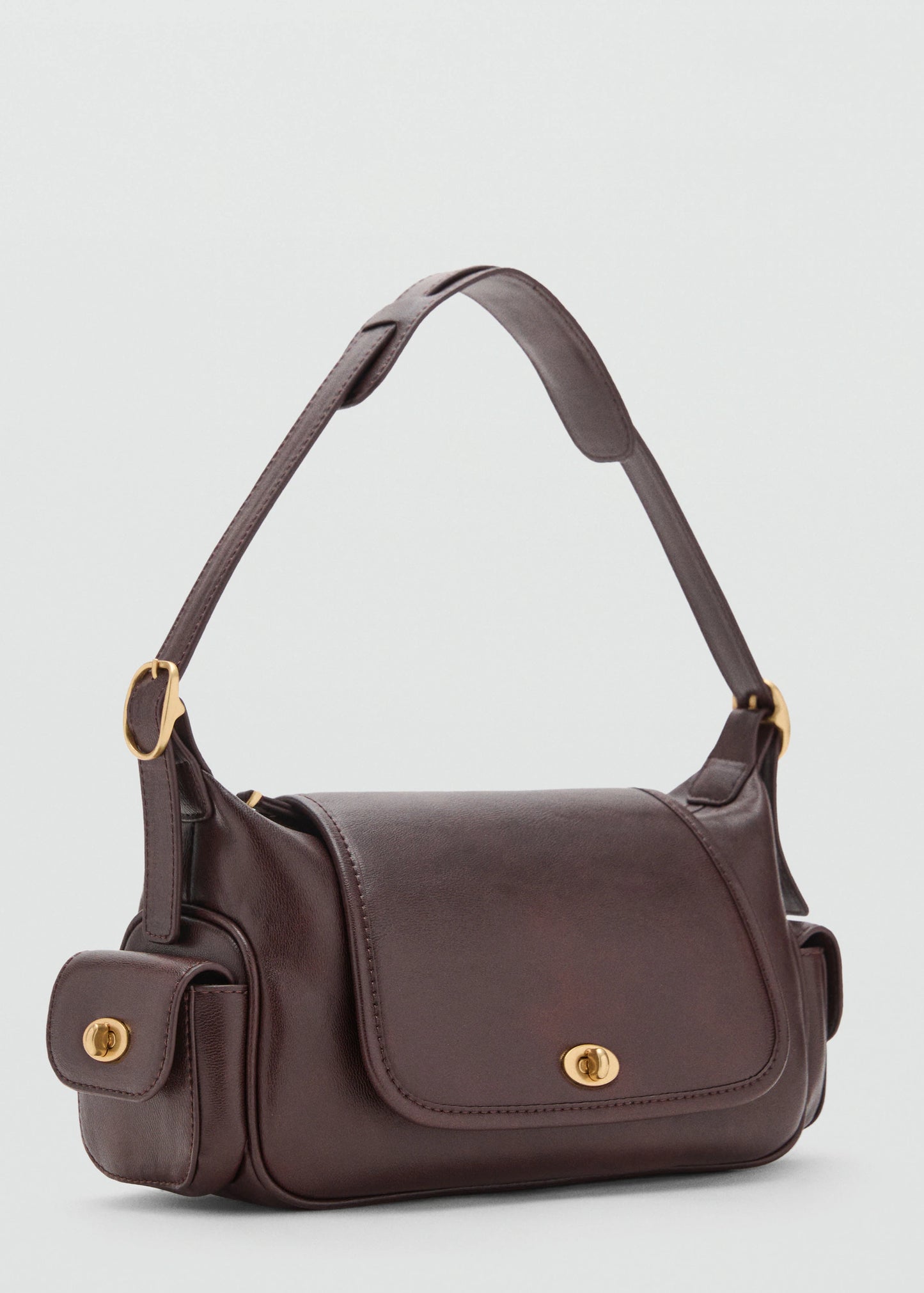 Shoulder Bag With Pockets Chocolate