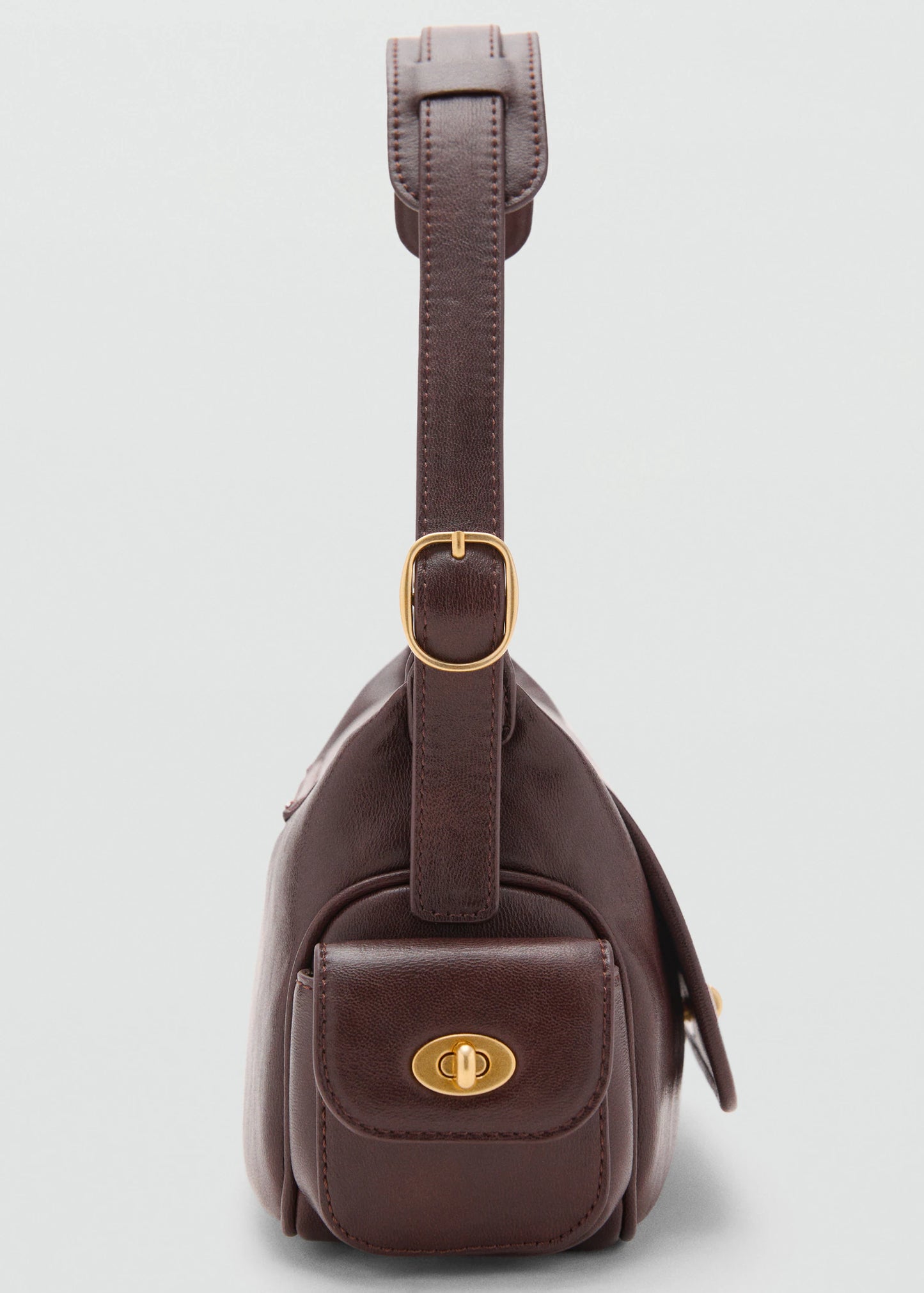 Shoulder Bag With Pockets Chocolate