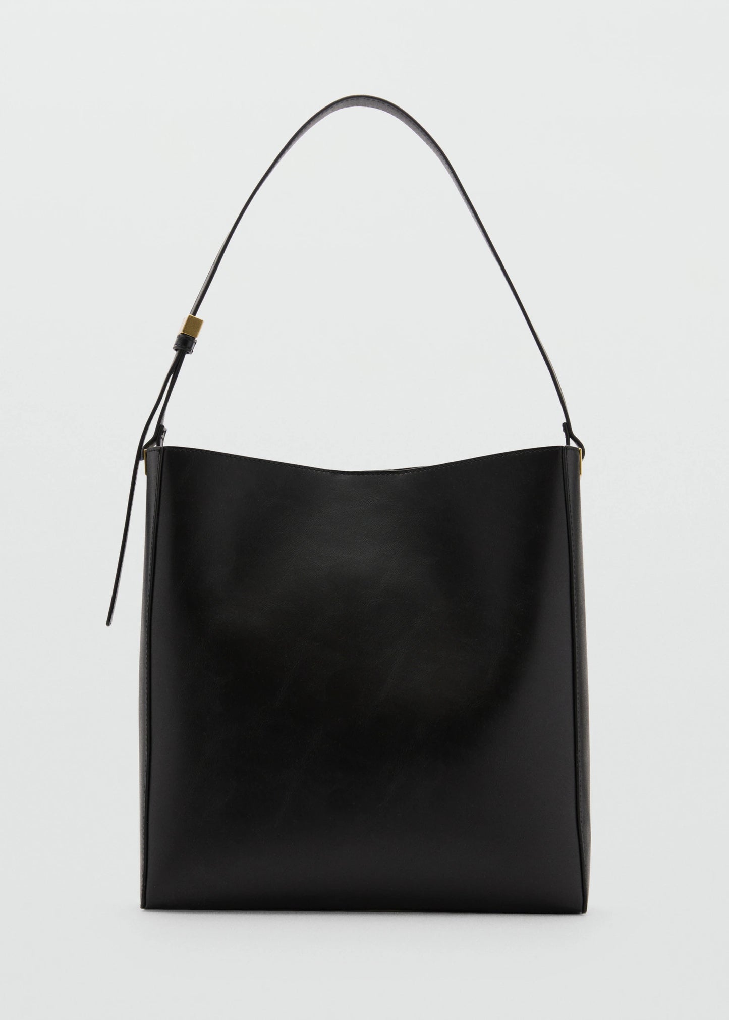 Shopper Bag With Metallic Detail Black