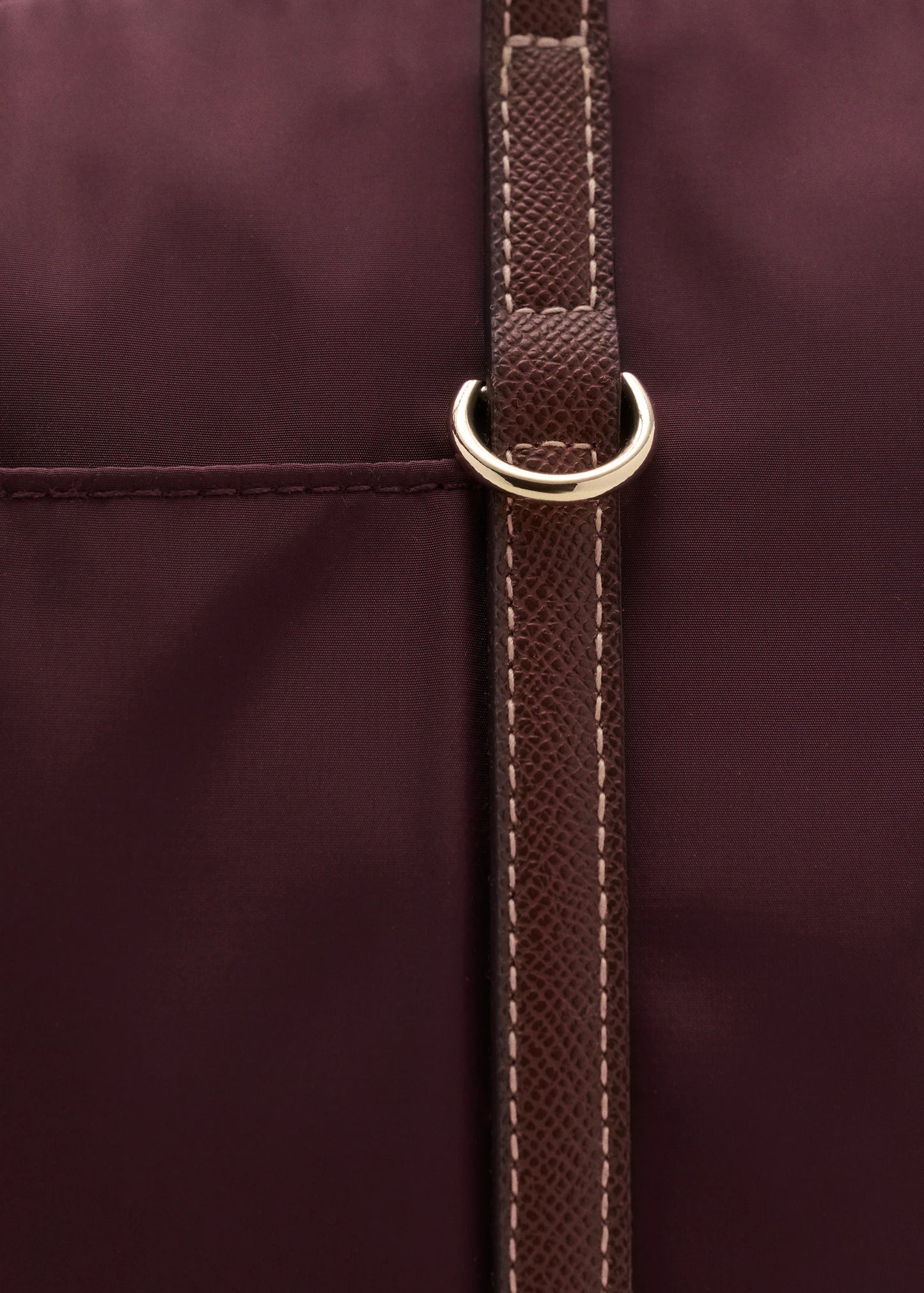Shopper Bag With Double Handle Burgundy