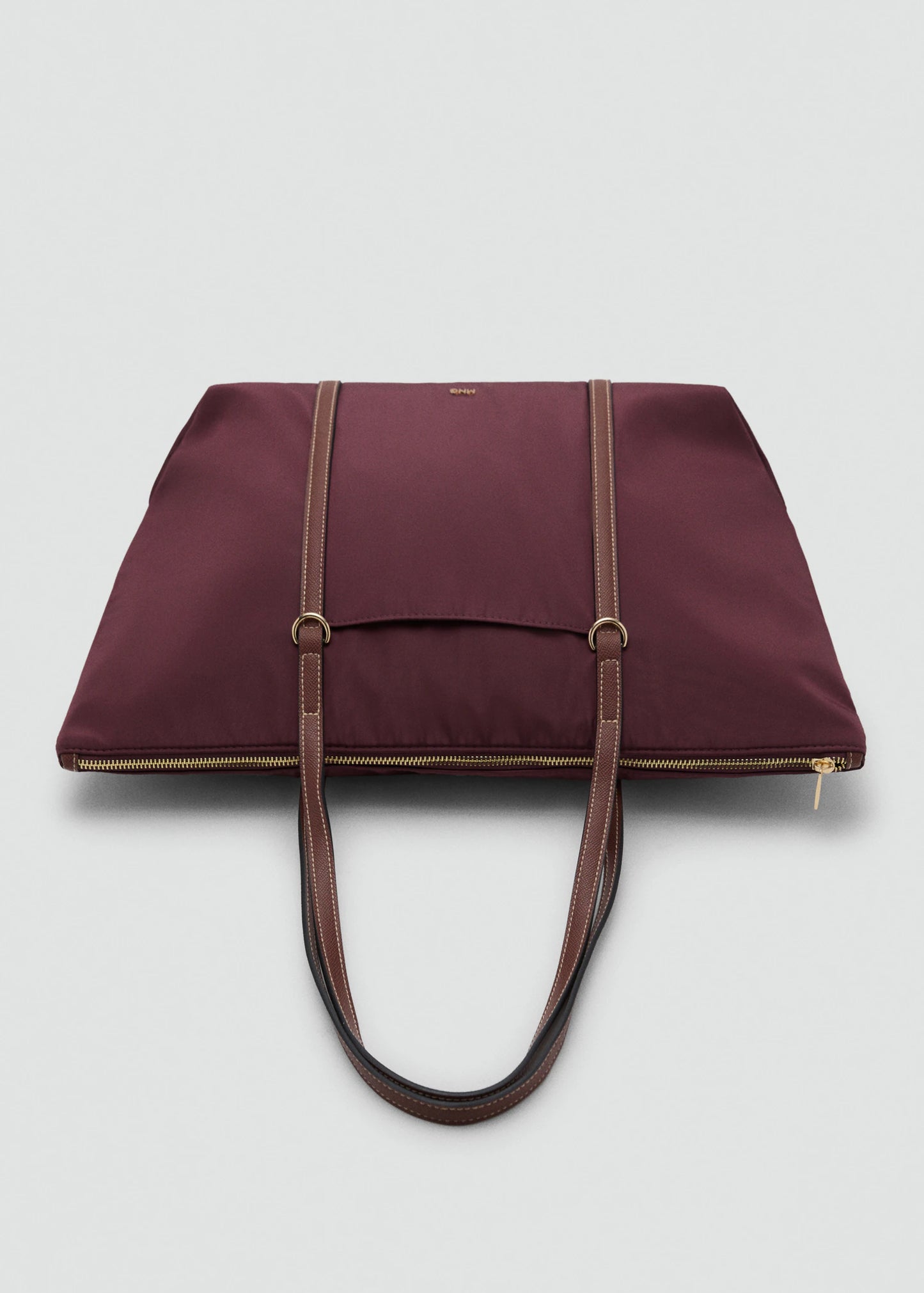 Shopper Bag With Double Handle Burgundy