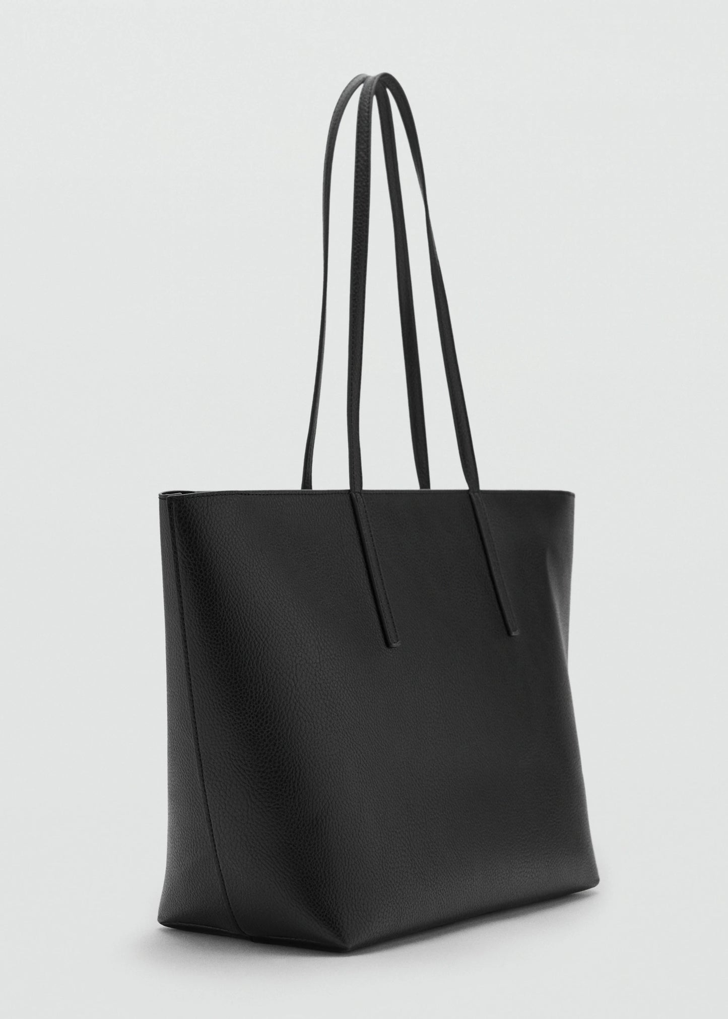 Shopper Bag With Double Handle Black