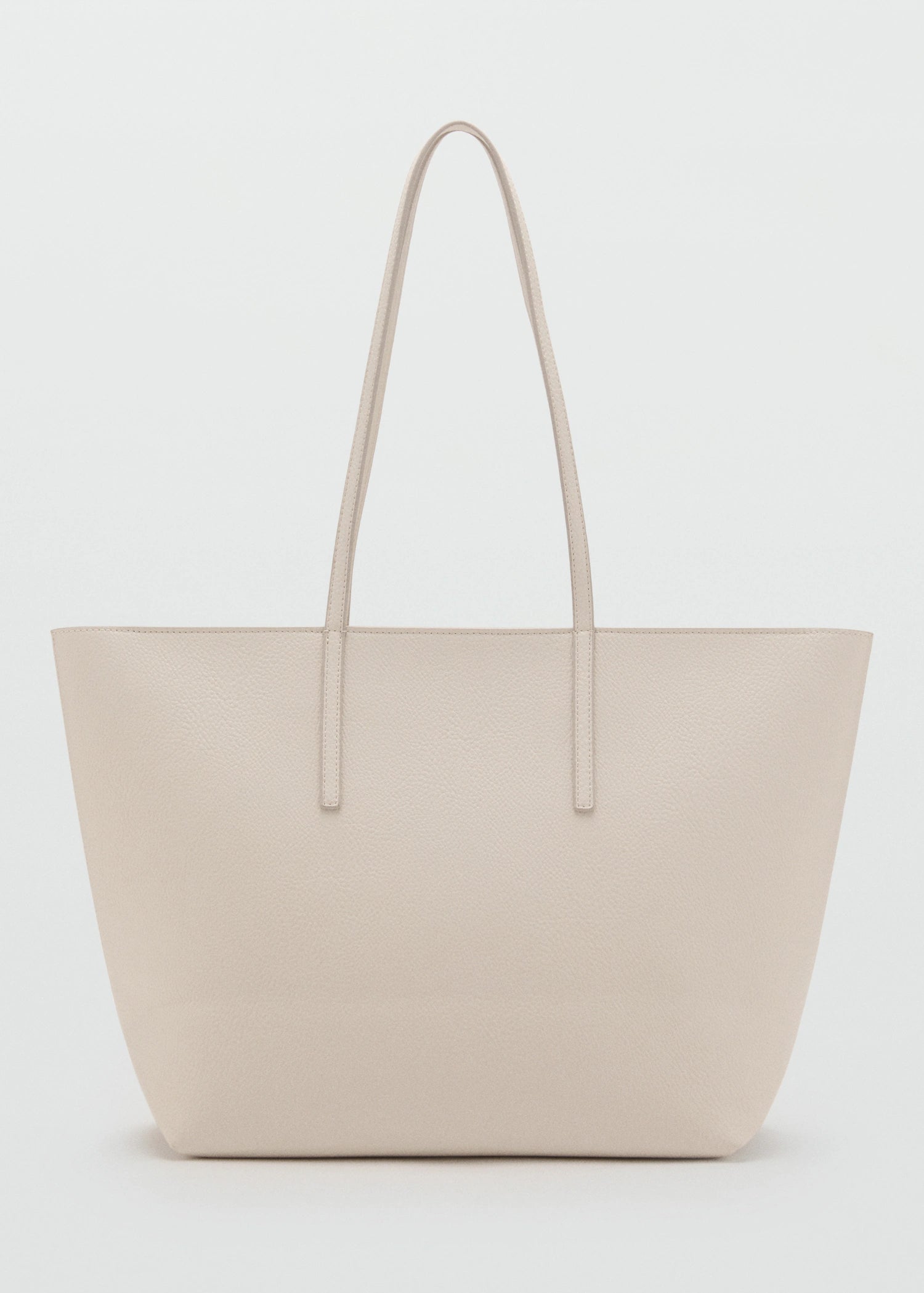 Shopper Bag With Double Handle Off White