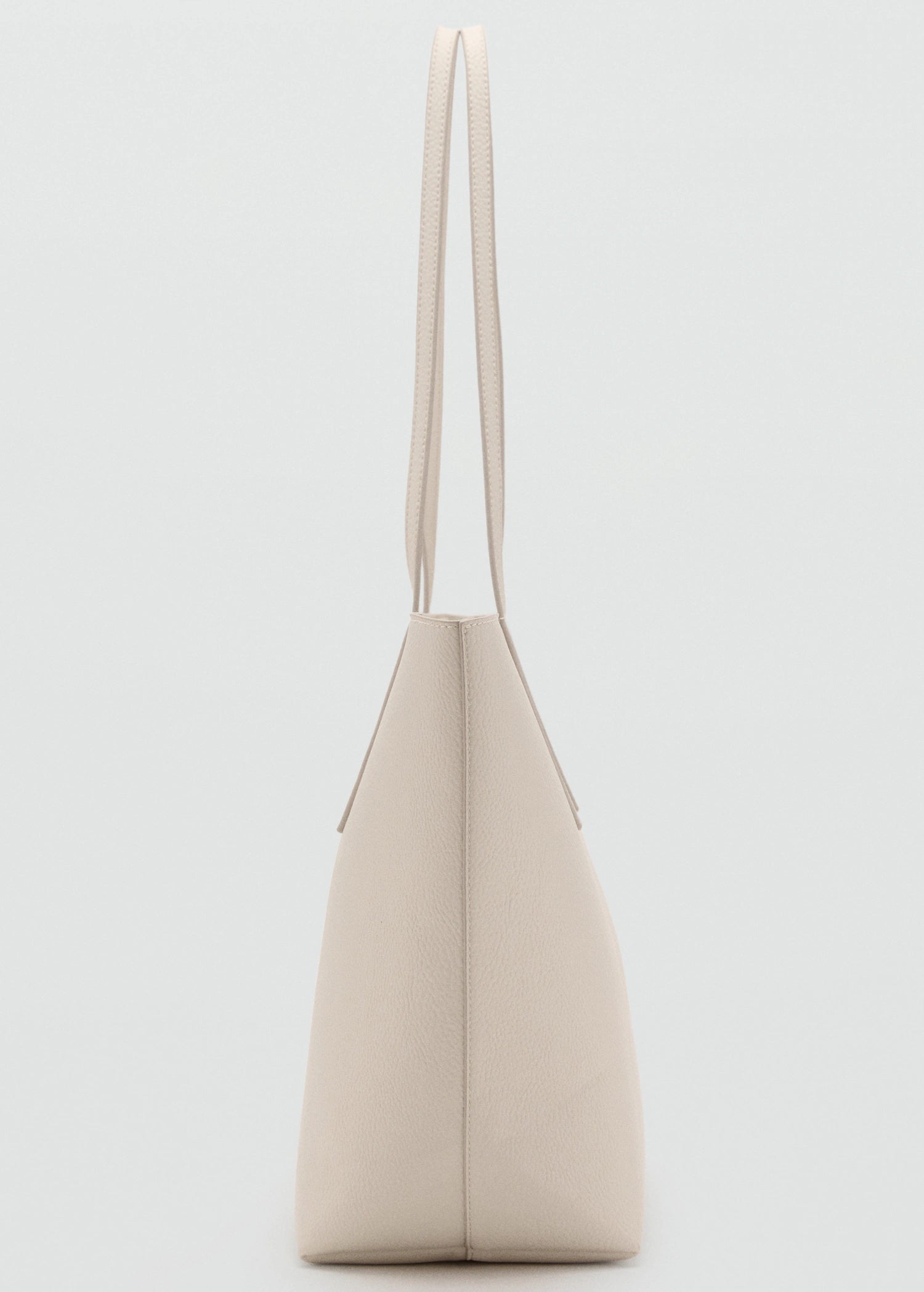 Shopper Bag With Double Handle Off White