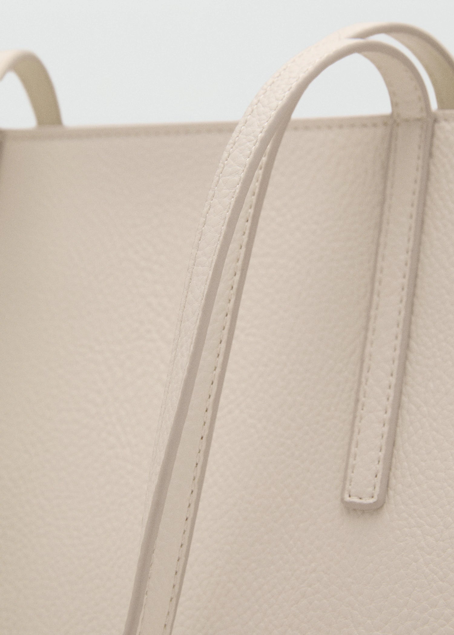 Shopper Bag With Double Handle Off White