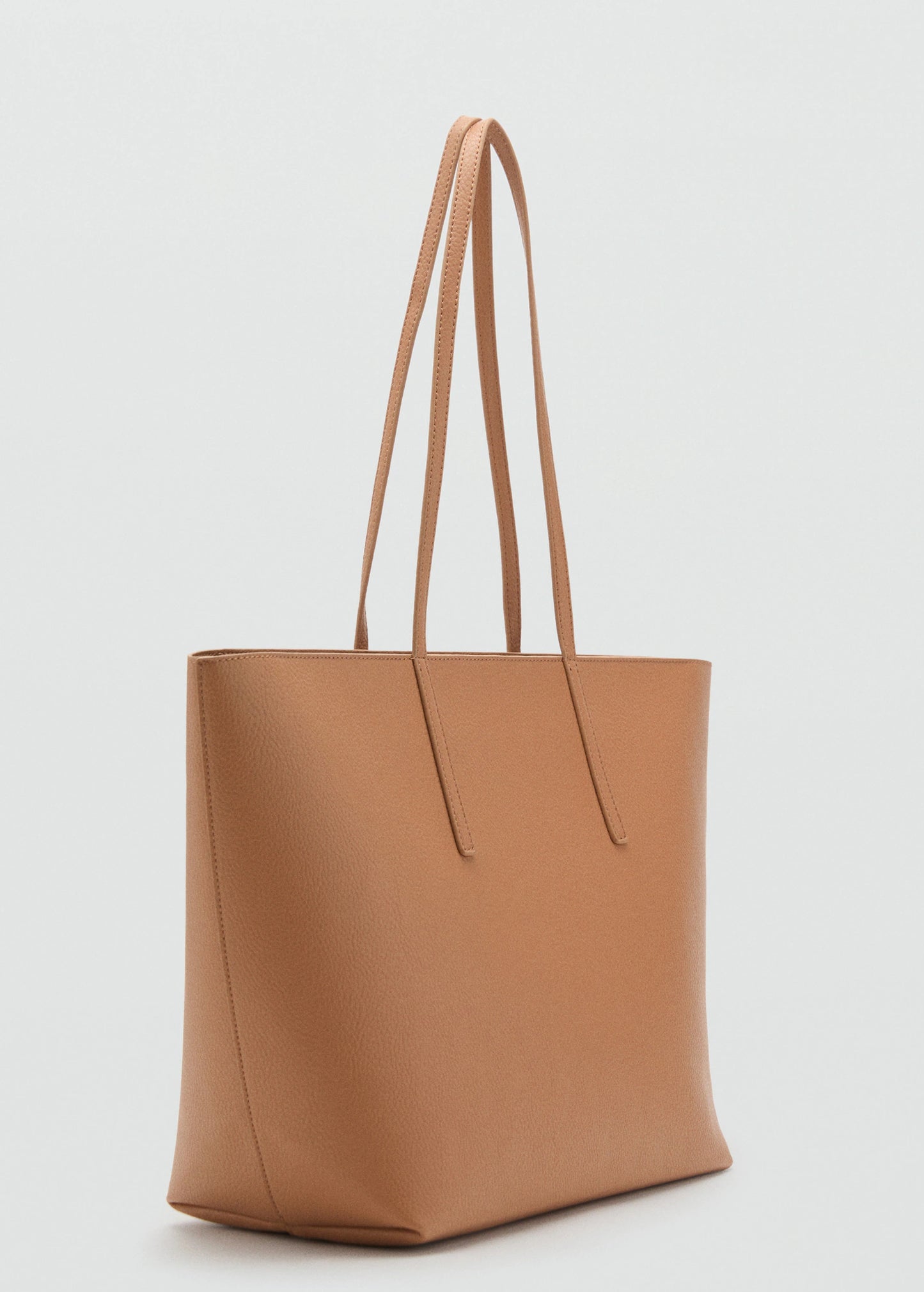 Shopper Bag With Double Handle Leather
