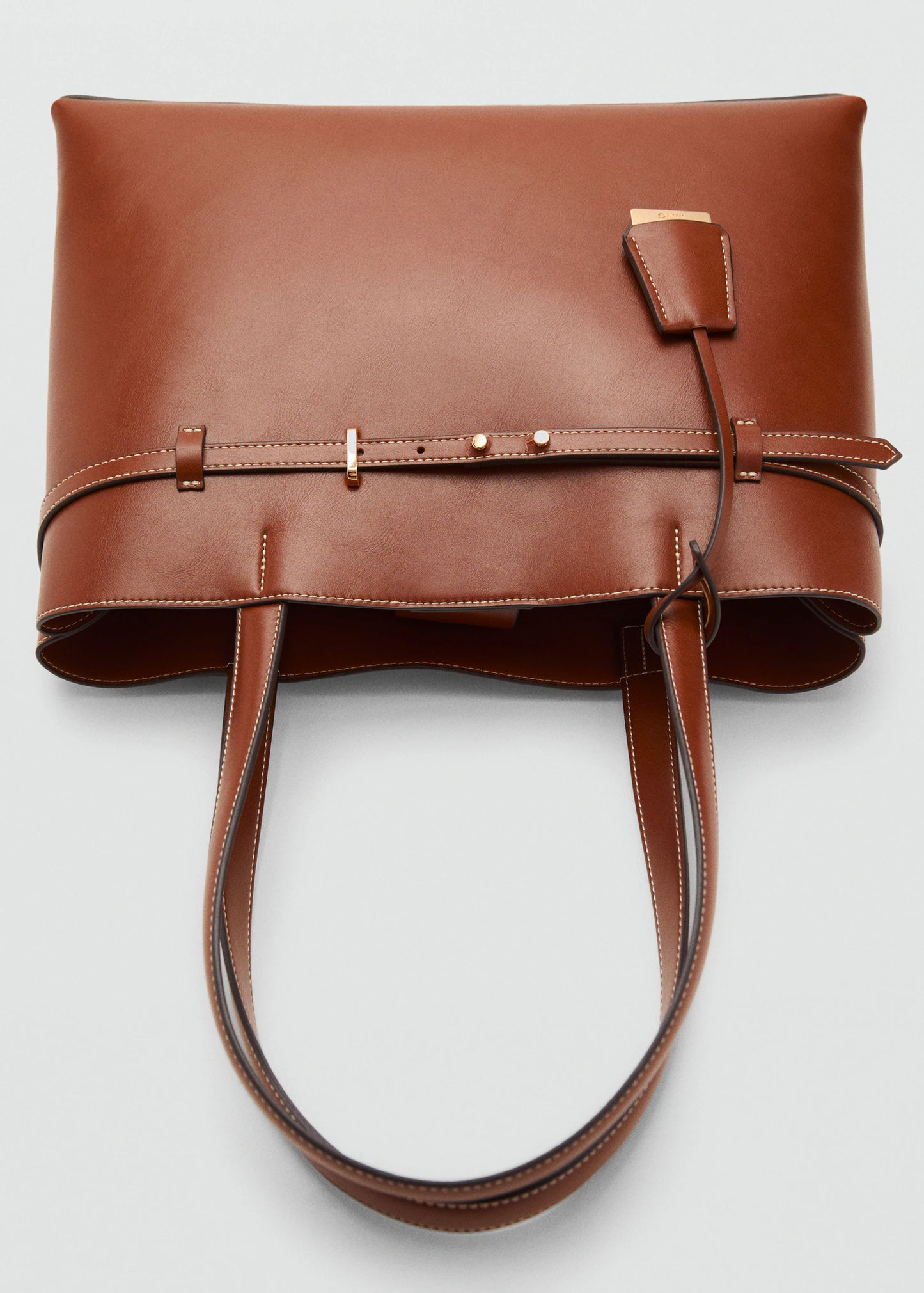 Shopper Bag With Charm Leather