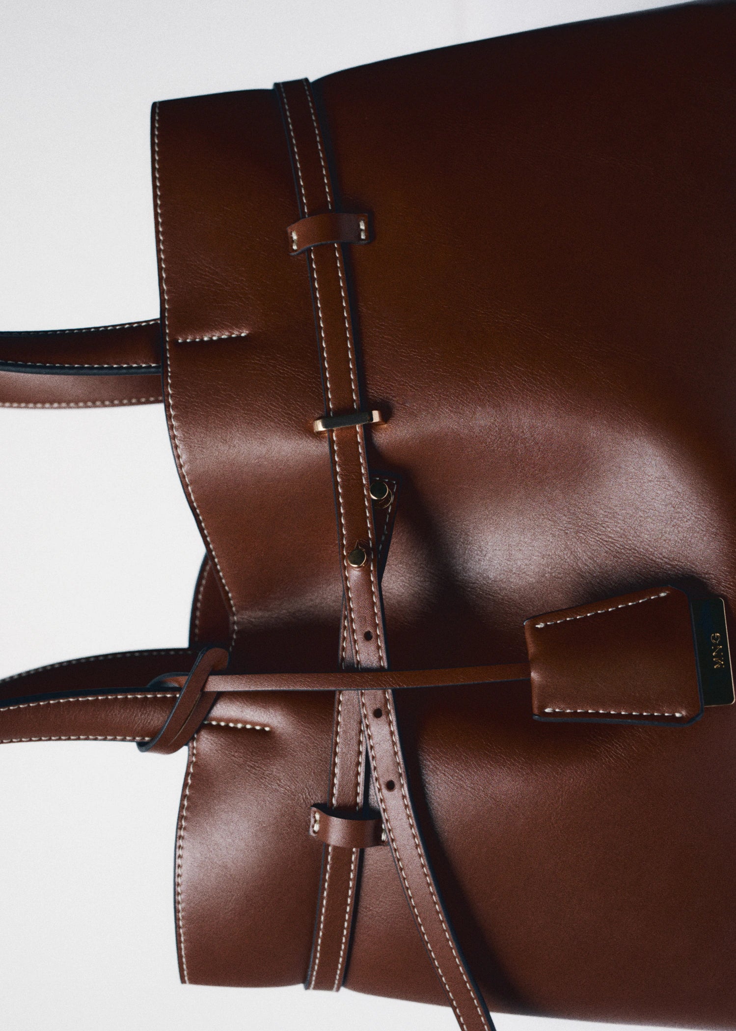 Shopper Bag With Charm Leather