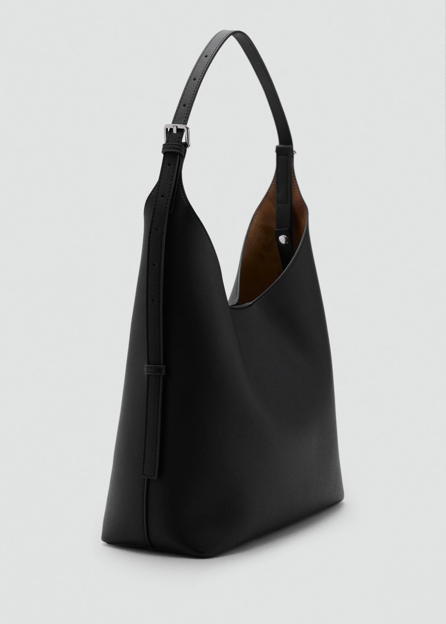 Shopper Bag With Buckle Black