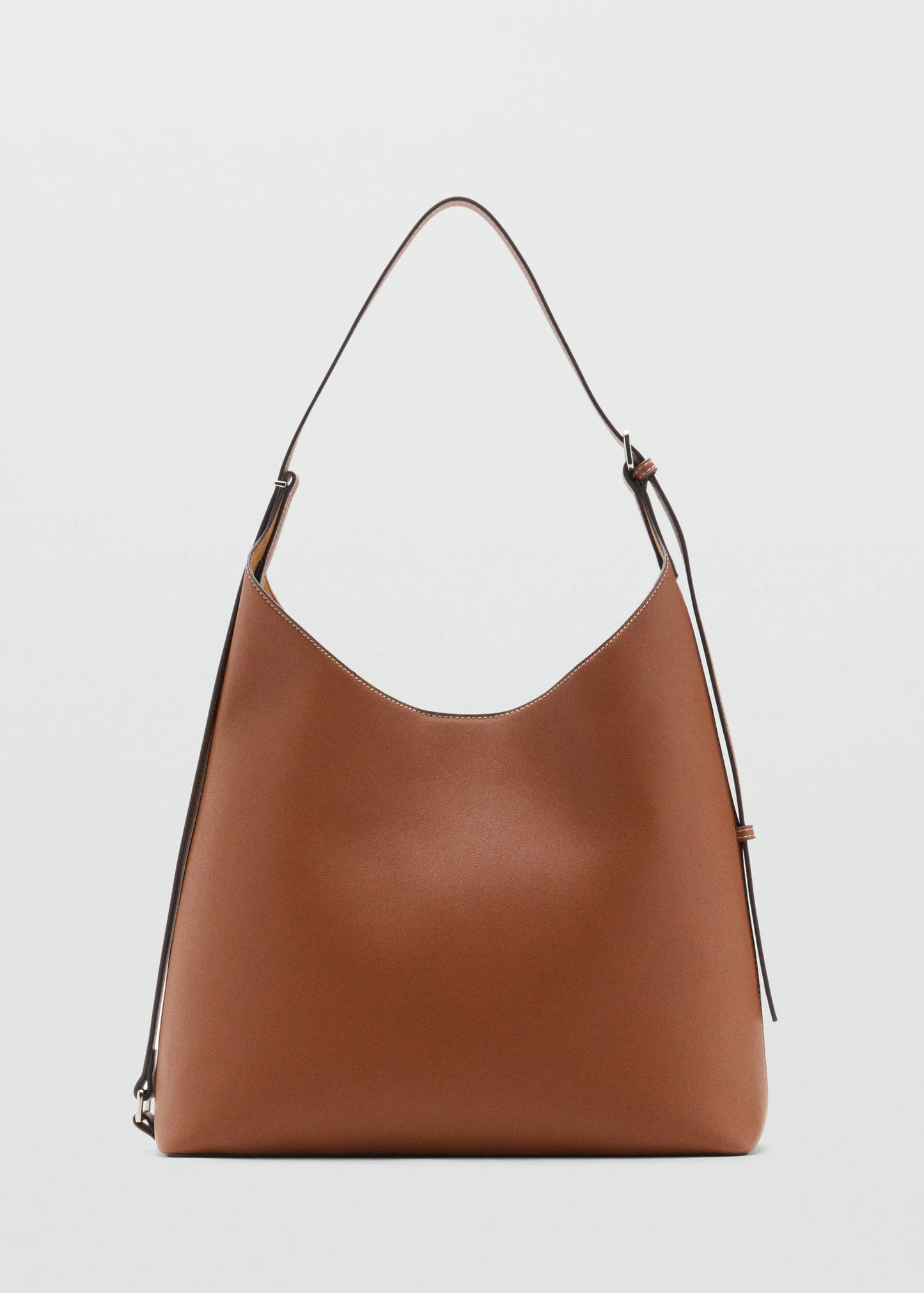 Shopper Bag With Buckle Leather