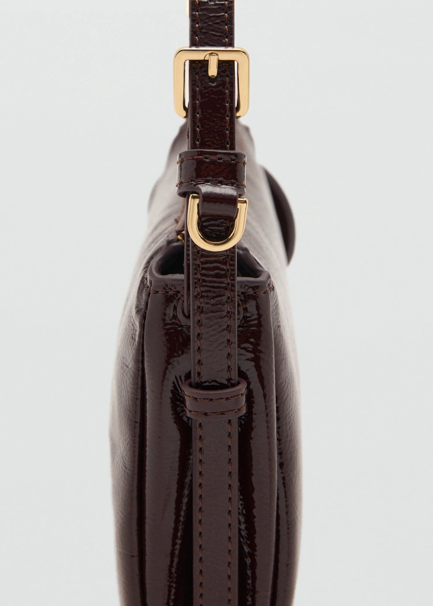 Shiny Shoulder Bag Burgundy