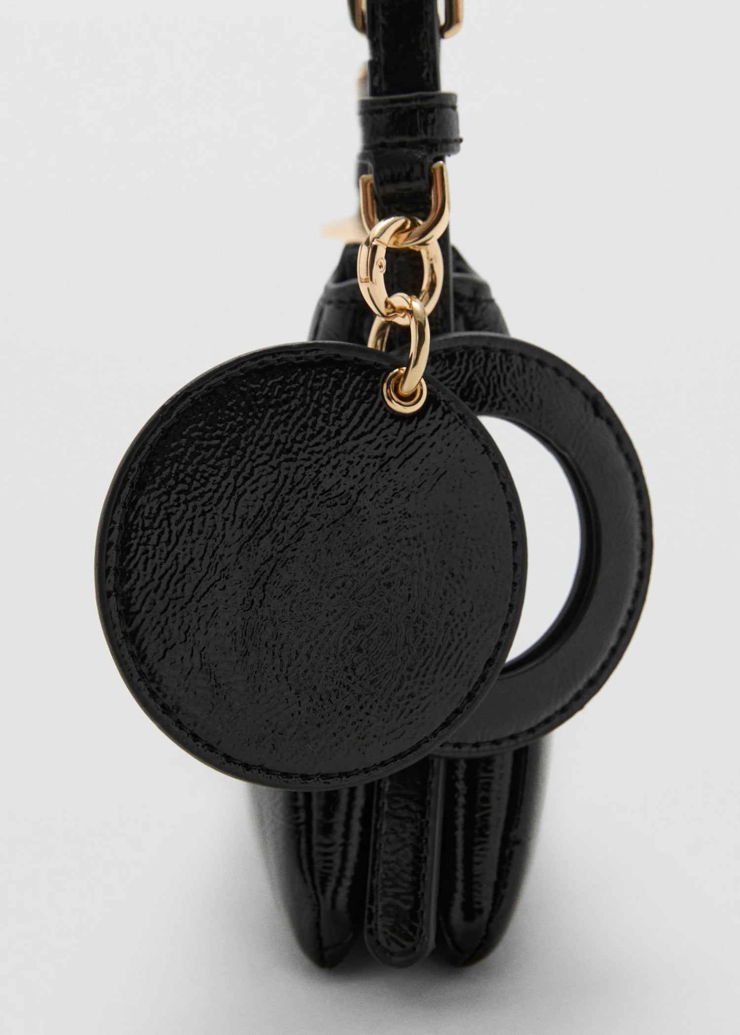 Shiny Shoulder Bag Black