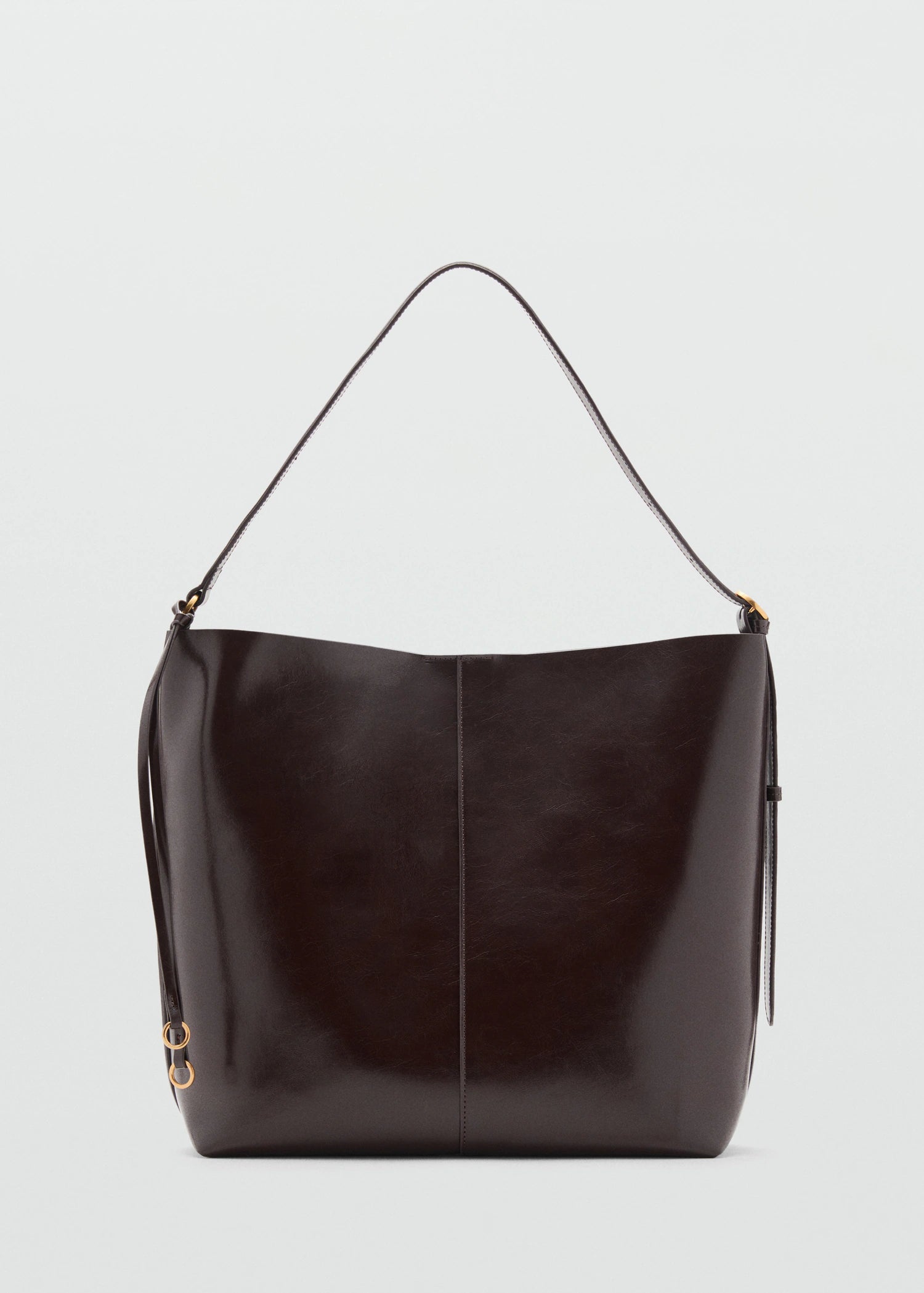 Shiny Shoulder Bag Chocolate