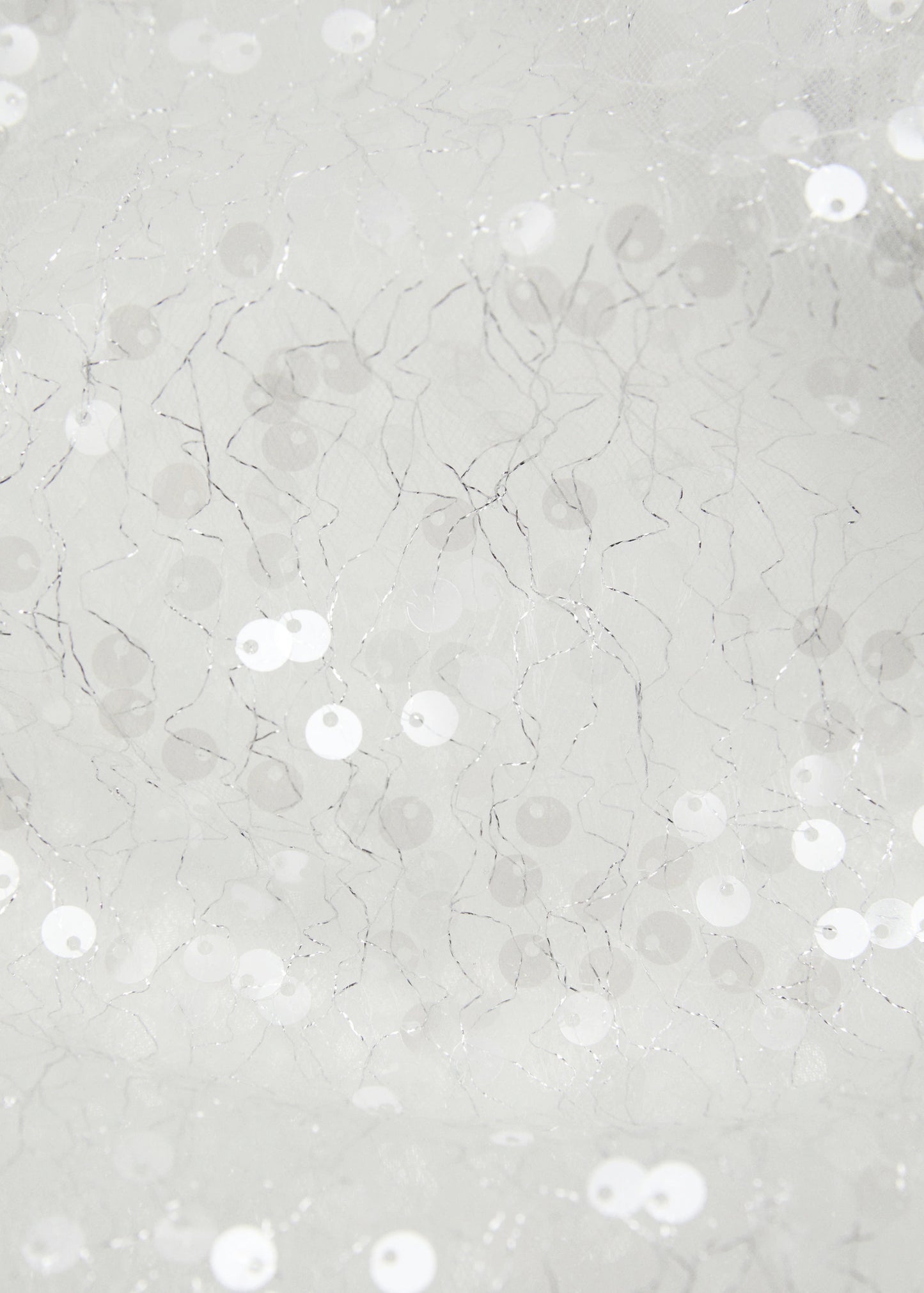 Sequinned Shoulder Bag White