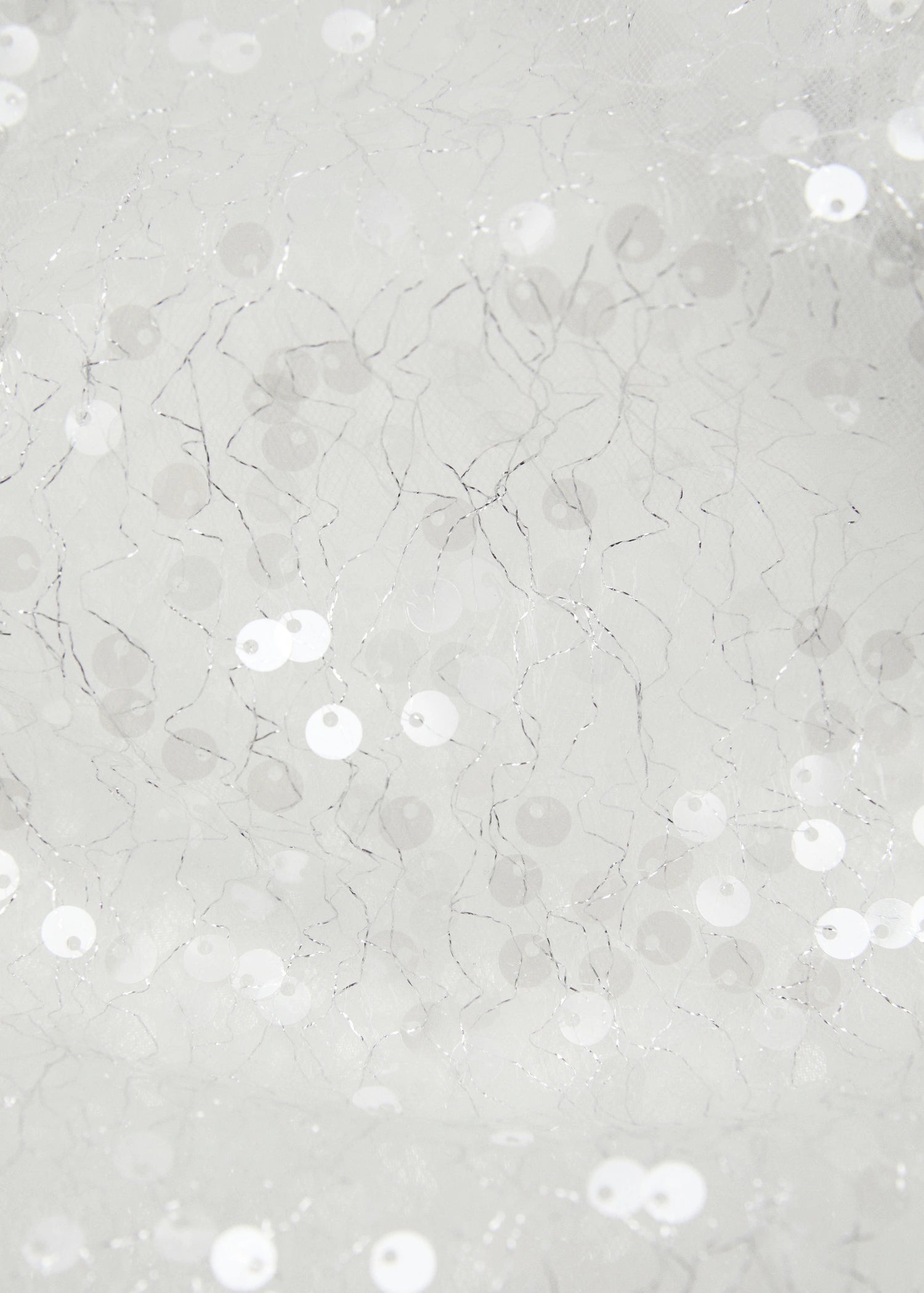 Sequinned Shoulder Bag White