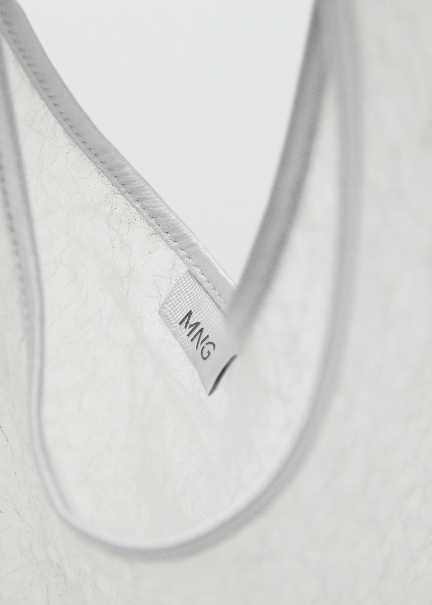 Sequinned Shoulder Bag White