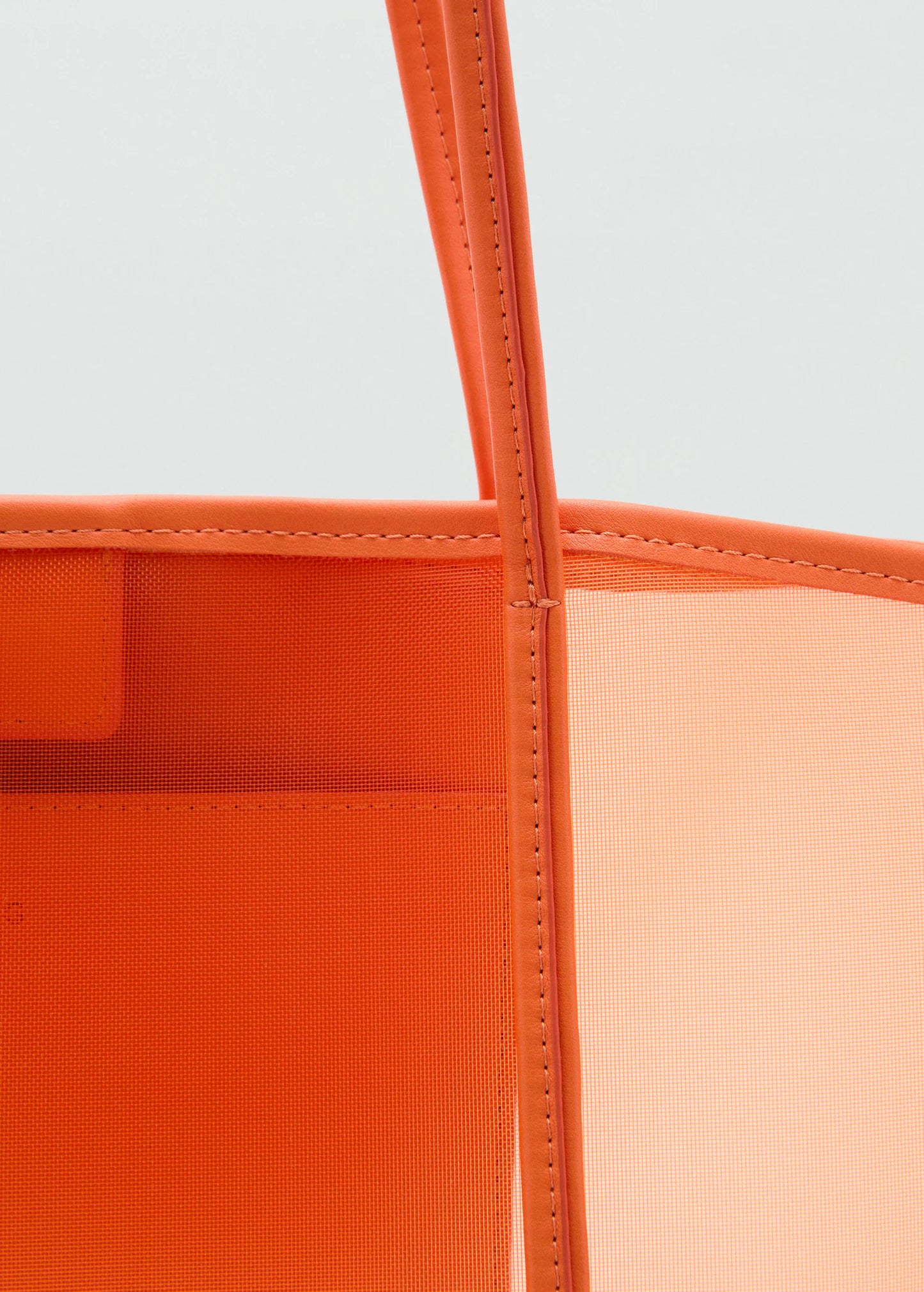 Semi Transparent Shopper Bag Orange