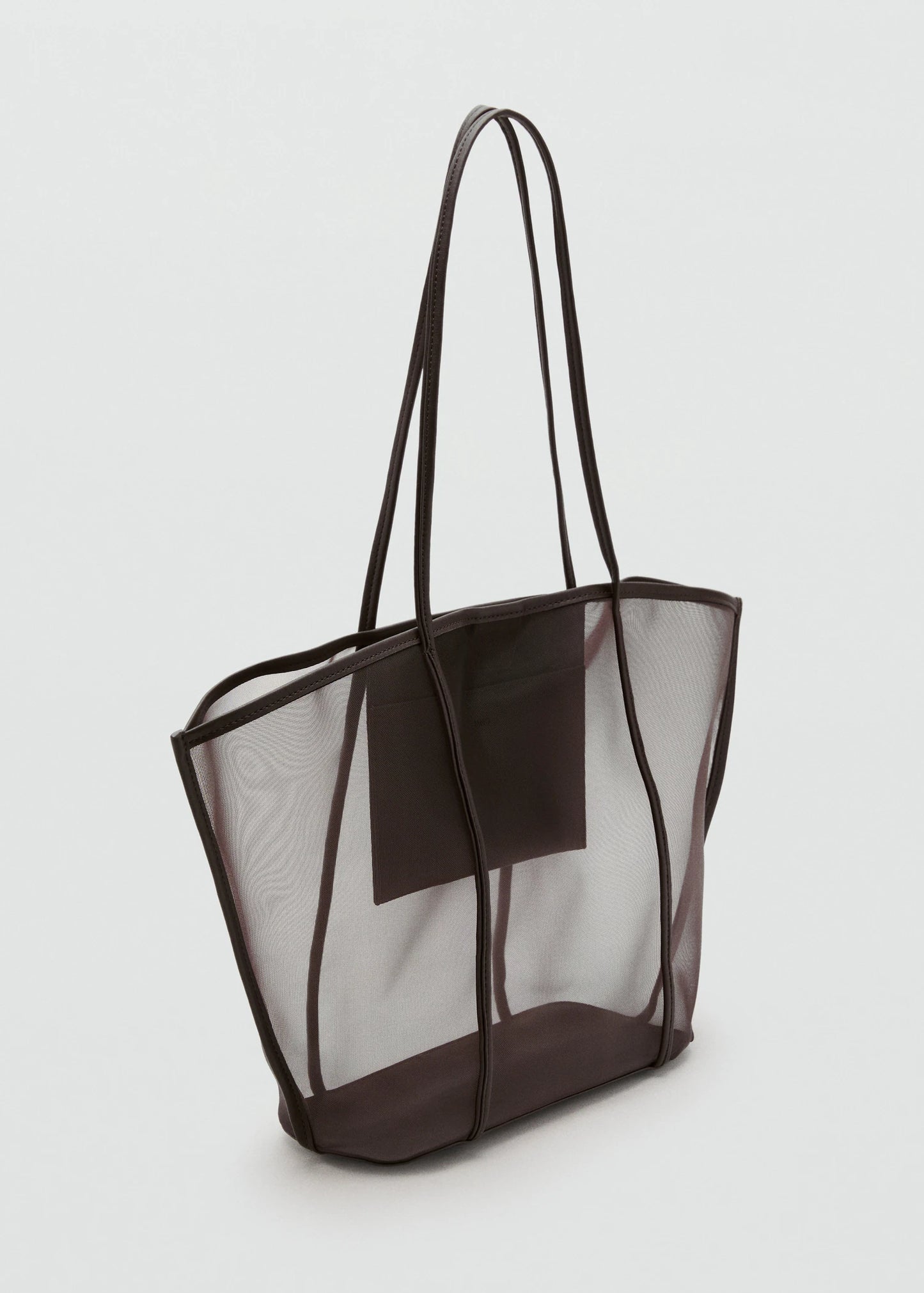 Semi Transparent Shopper Bag Chocolate