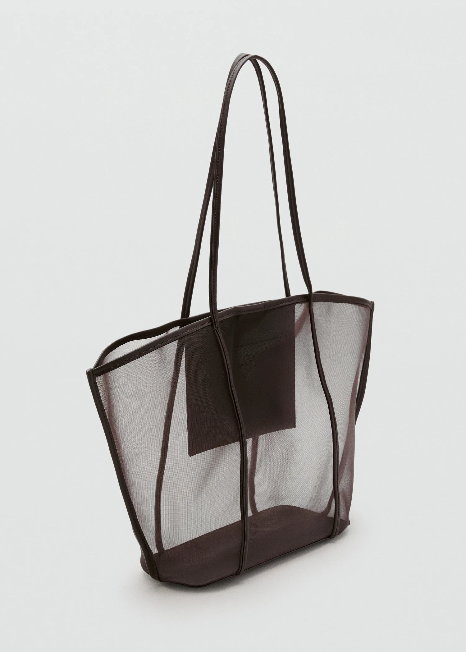 Semi Transparent Shopper Bag Chocolate