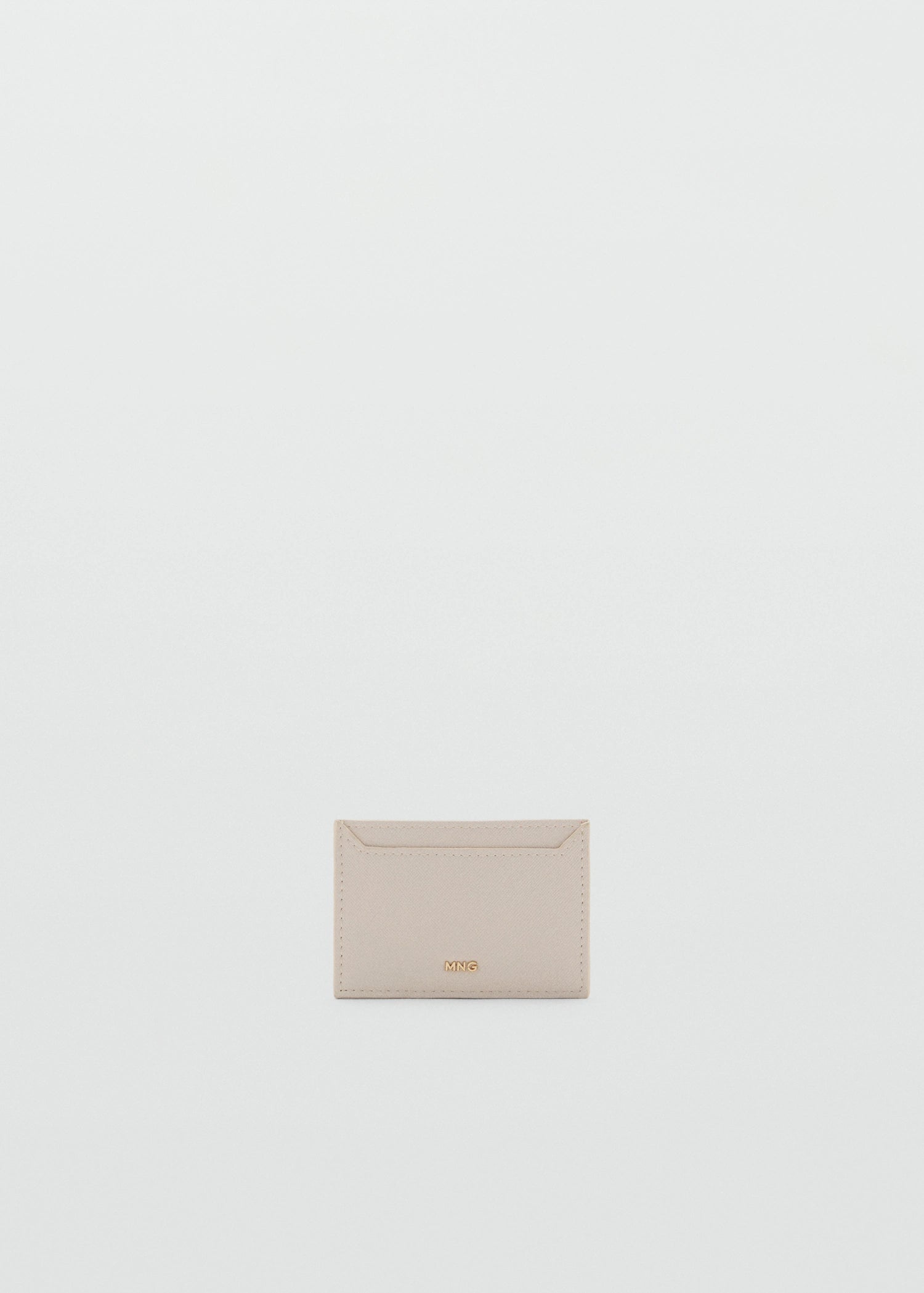 Saffiano Effect Cardholder Off White