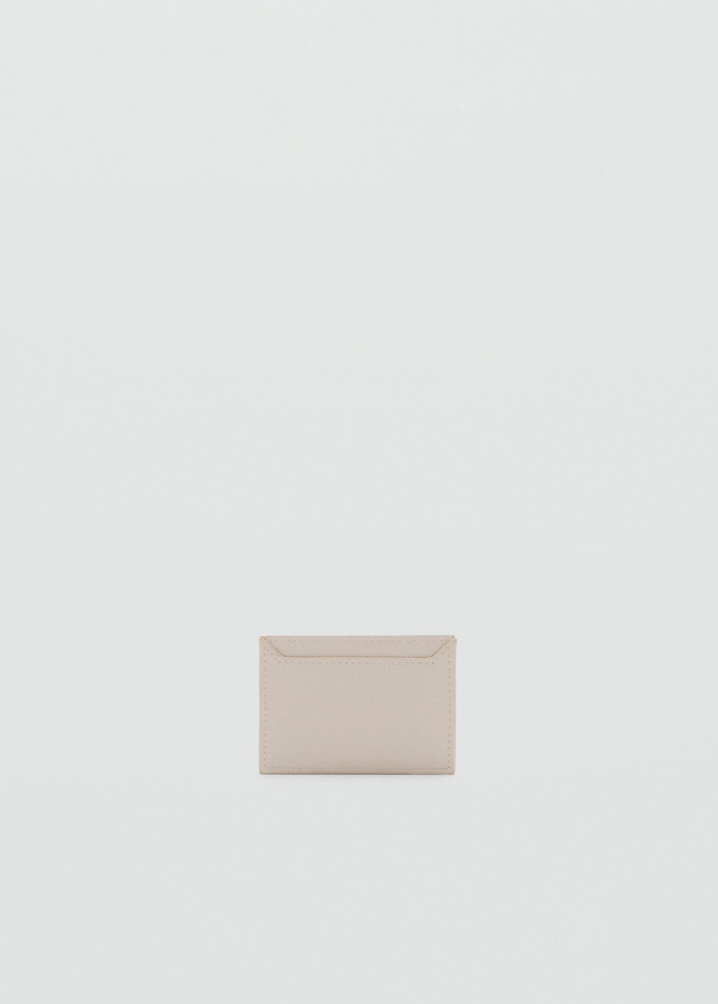 Saffiano Effect Cardholder Off White