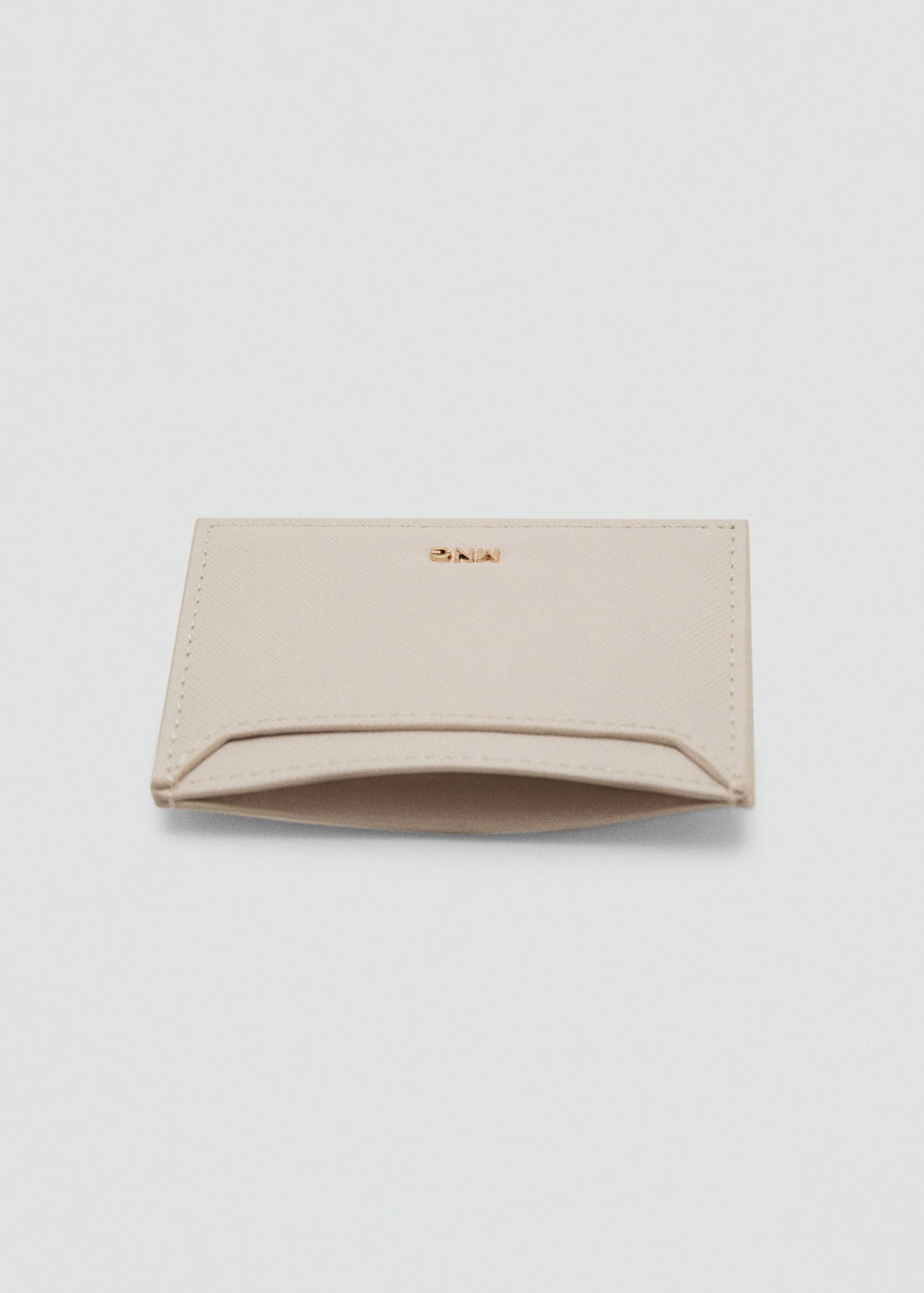Saffiano Effect Cardholder Off White